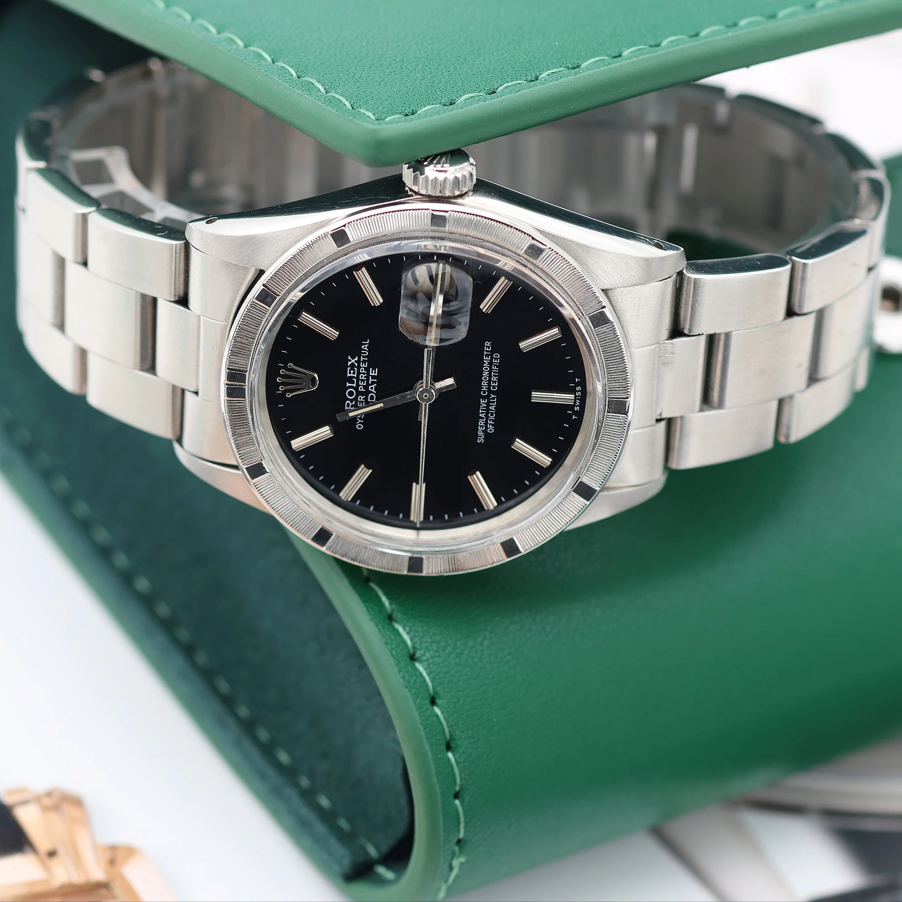 Rolex Oyster Perpetual Date ref. 1501 34mm - Black Dial (IV) - Oyster bracelet - Image 2