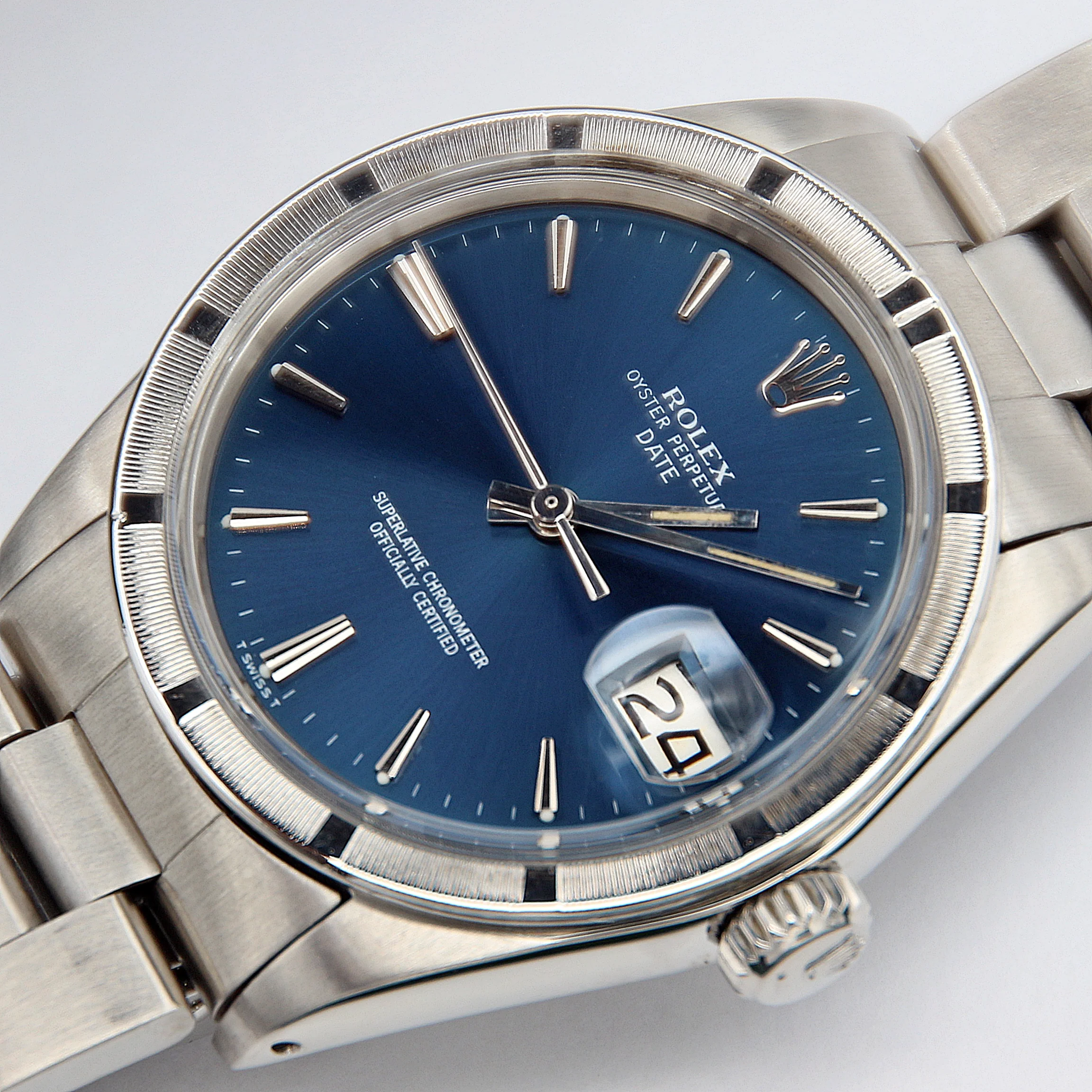 Rolex Oyster Perpetual Date ref. 1501 34mm - Blue Dial (II) - Oyster bracelet