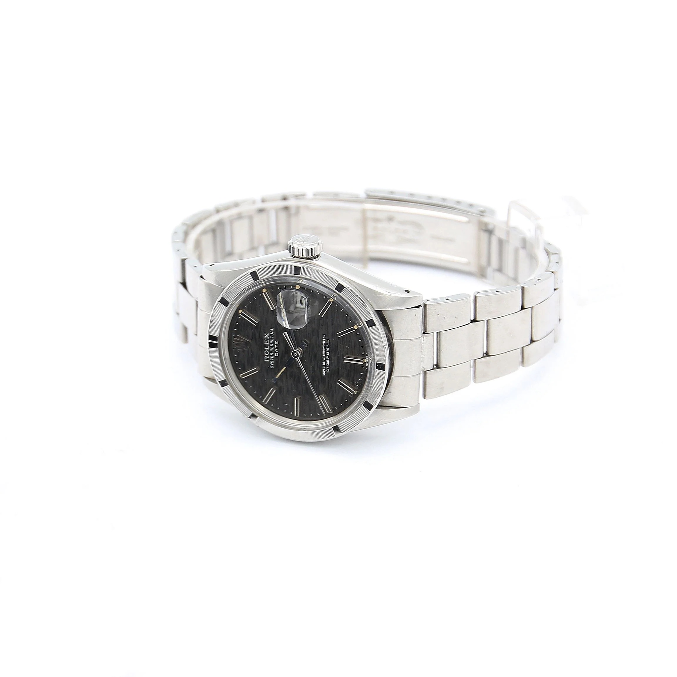 Rolex Oyster Perpetual Date ref. 1501 34mm - Grey Mosaic Dial - Oyster Folded bracelet - Image 2