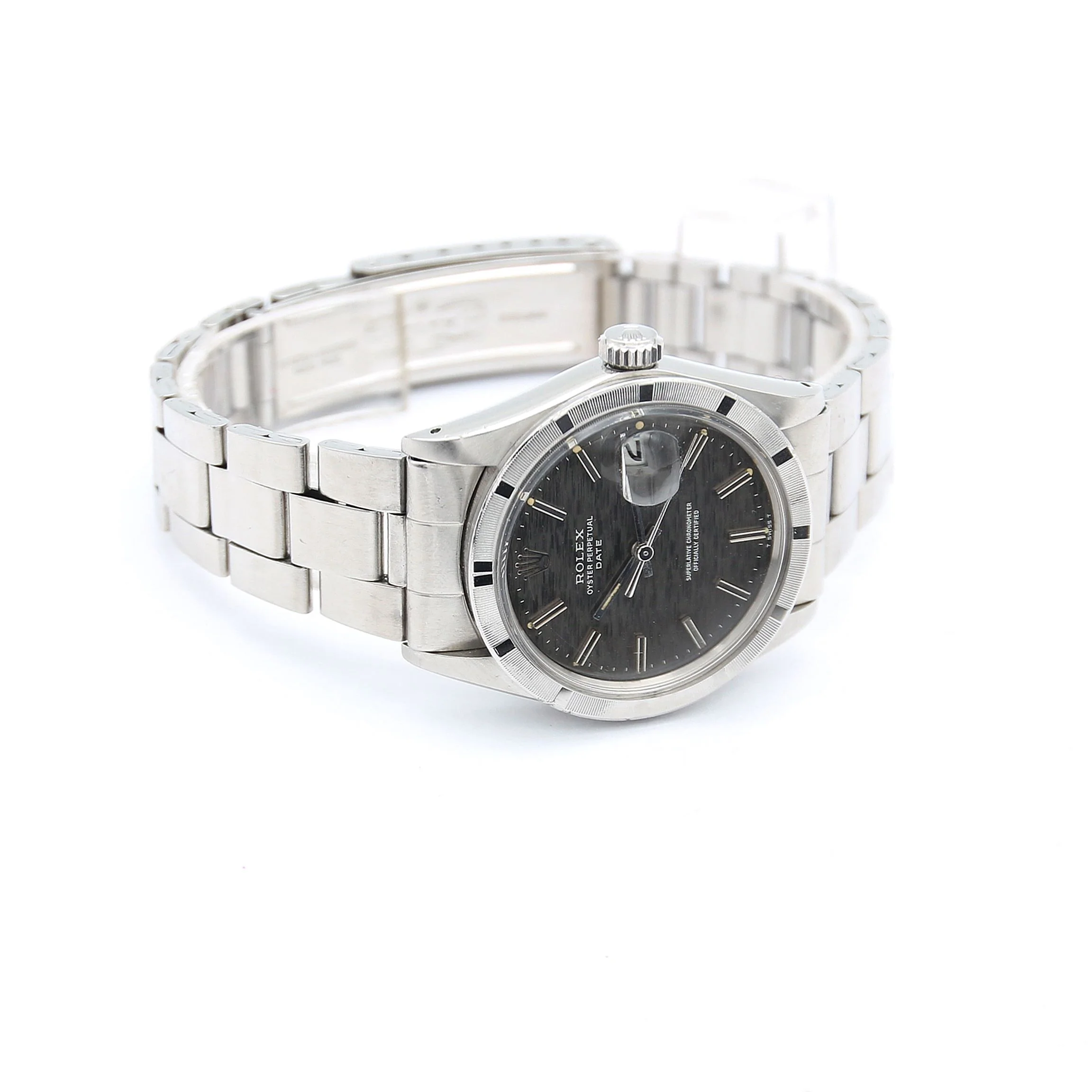 Rolex Oyster Perpetual Date ref. 1501 34mm - Grey Mosaic Dial - Oyster Folded bracelet - Image 3