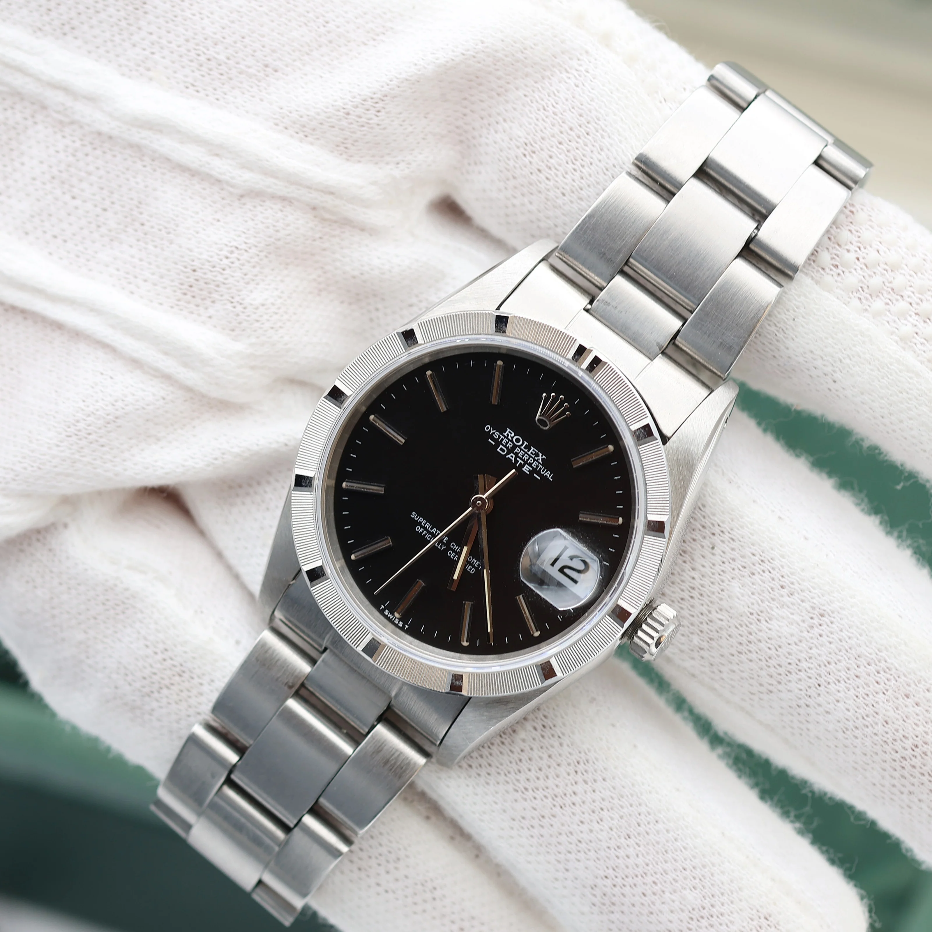 Rolex Oyster Perpetual Date ref. 15210 Black dial - Full Set - Image 2