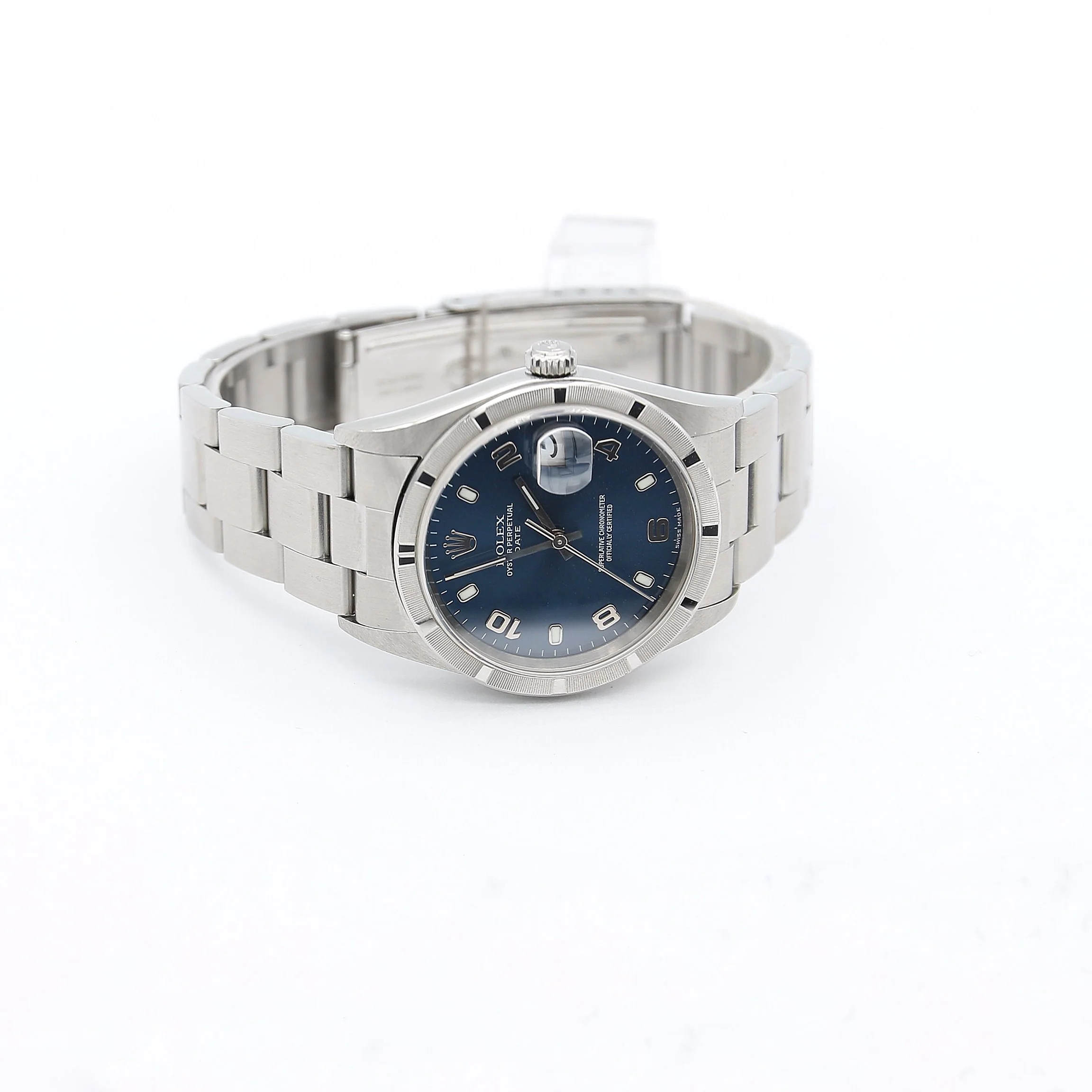 Rolex Oyster Perpetual Date ref. 15210 - Blue Arabic Dial - Full Set - Image 4