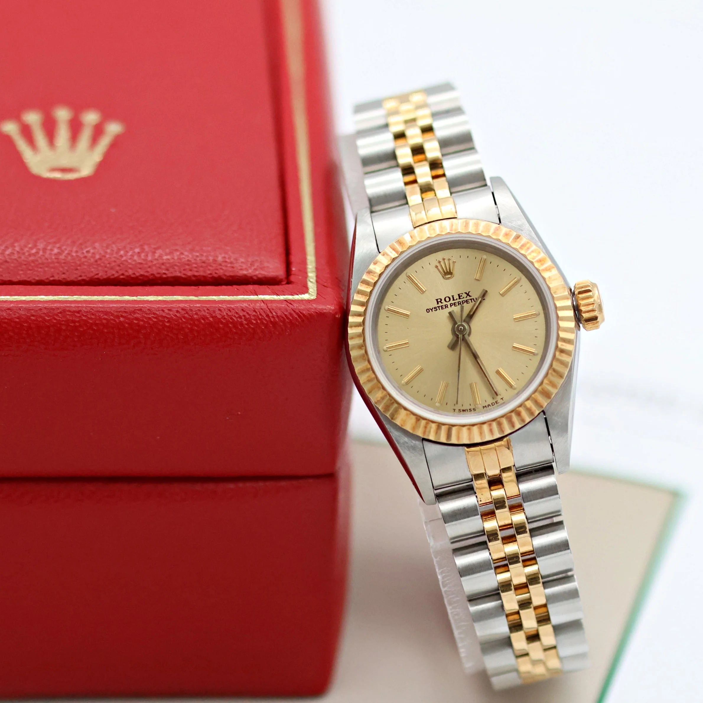 Rolex Oyster Perpetual Lady 67193 - Champagne Dial - Jubilee - Full Set - Image 3