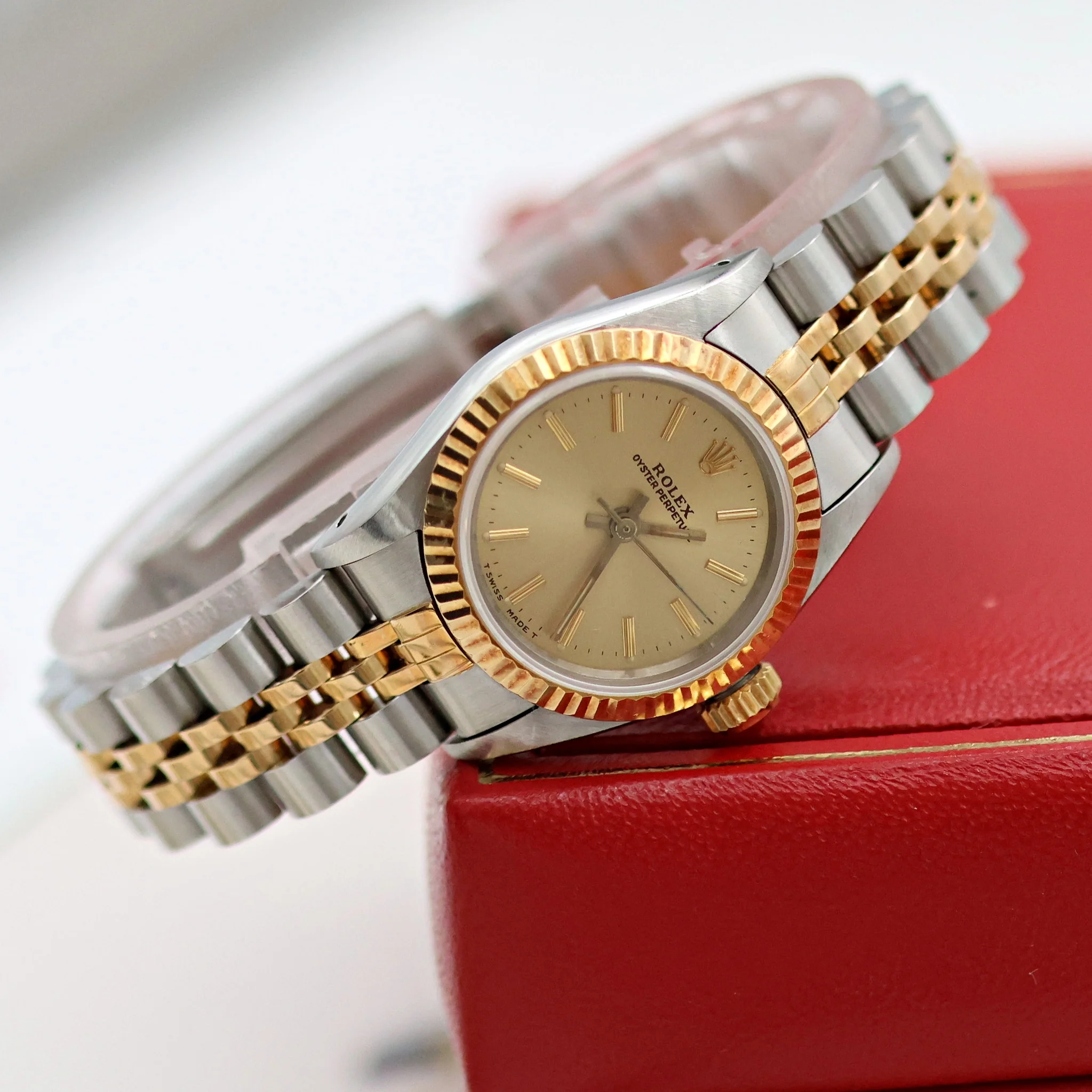 Rolex Oyster Perpetual Lady 67193 - Champagne Dial - Jubilee - Full Set - Image 4