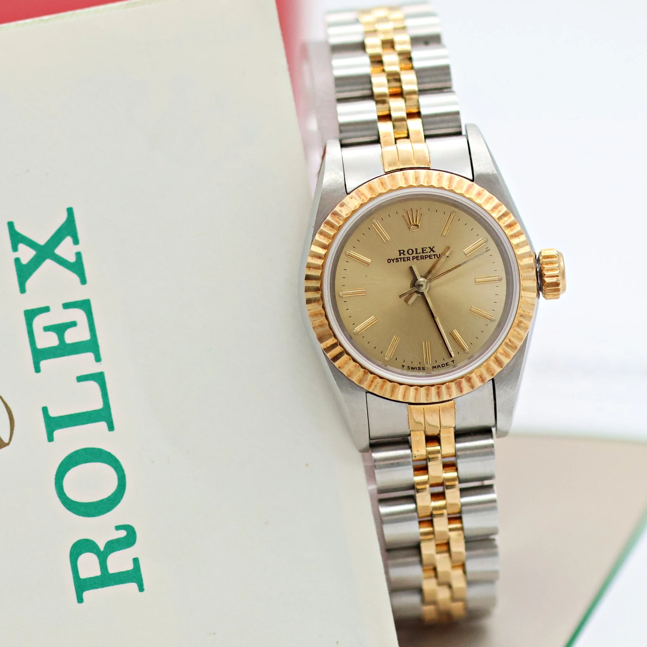 Rolex Oyster Perpetual Lady 67193 - Champagne Dial - Jubilee - Full Set - Image 8