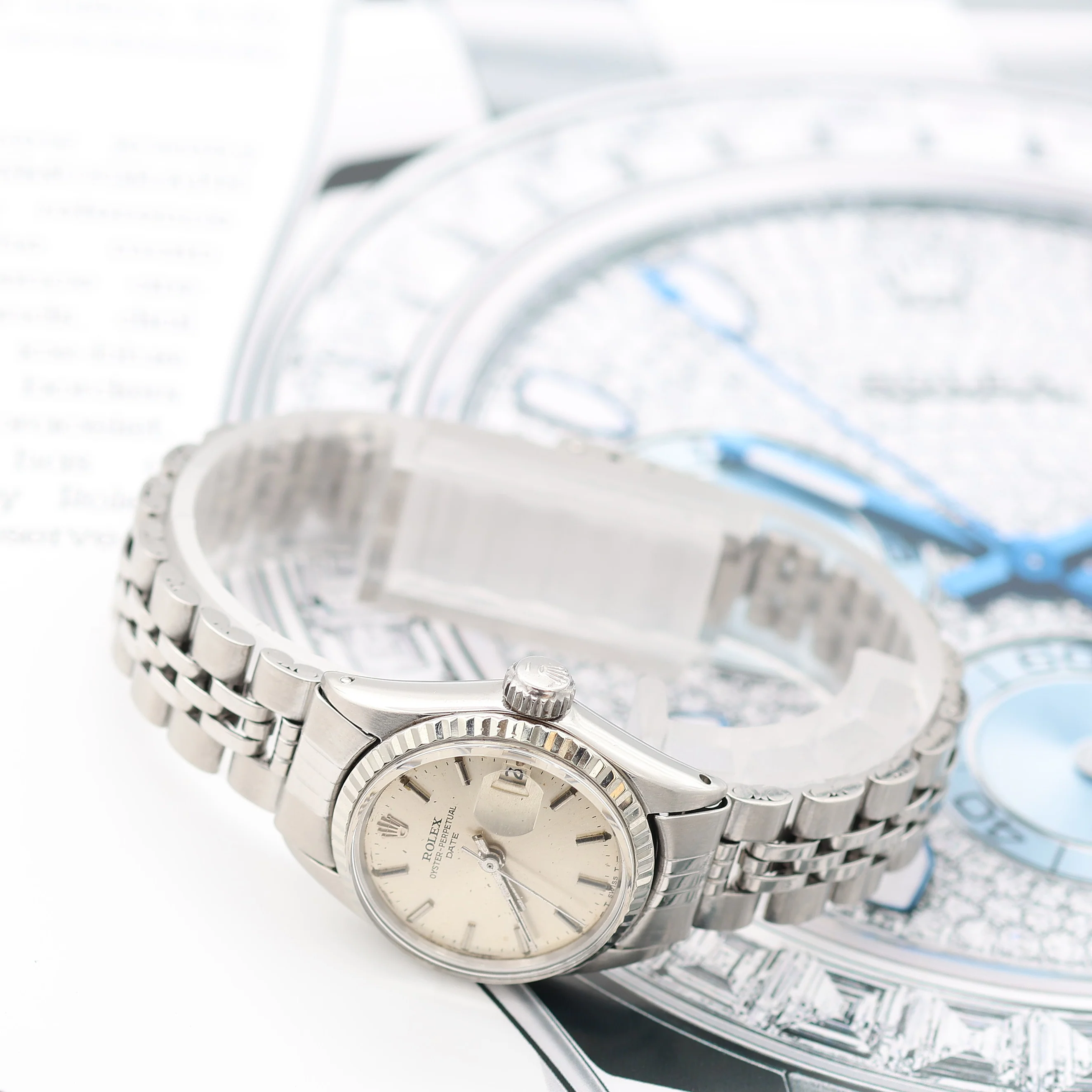 Rolex Oyster Perpetual Lady Date ref. 6517 Silver Dial - Jubilee - Image 10