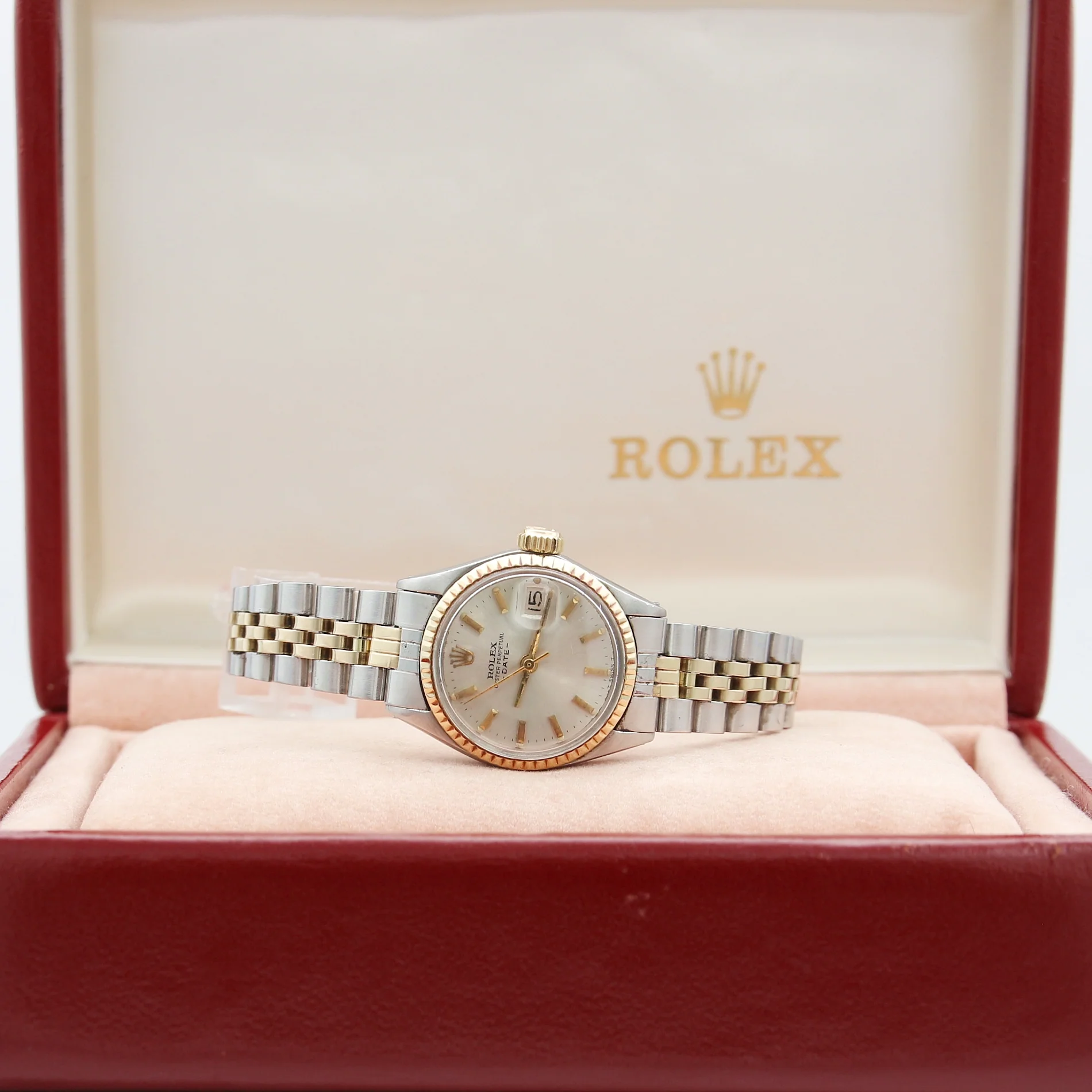 Rolex Oyster Perpetual Lady Date ref. 6517 Steel/Gold - Silver Dial - Image 2