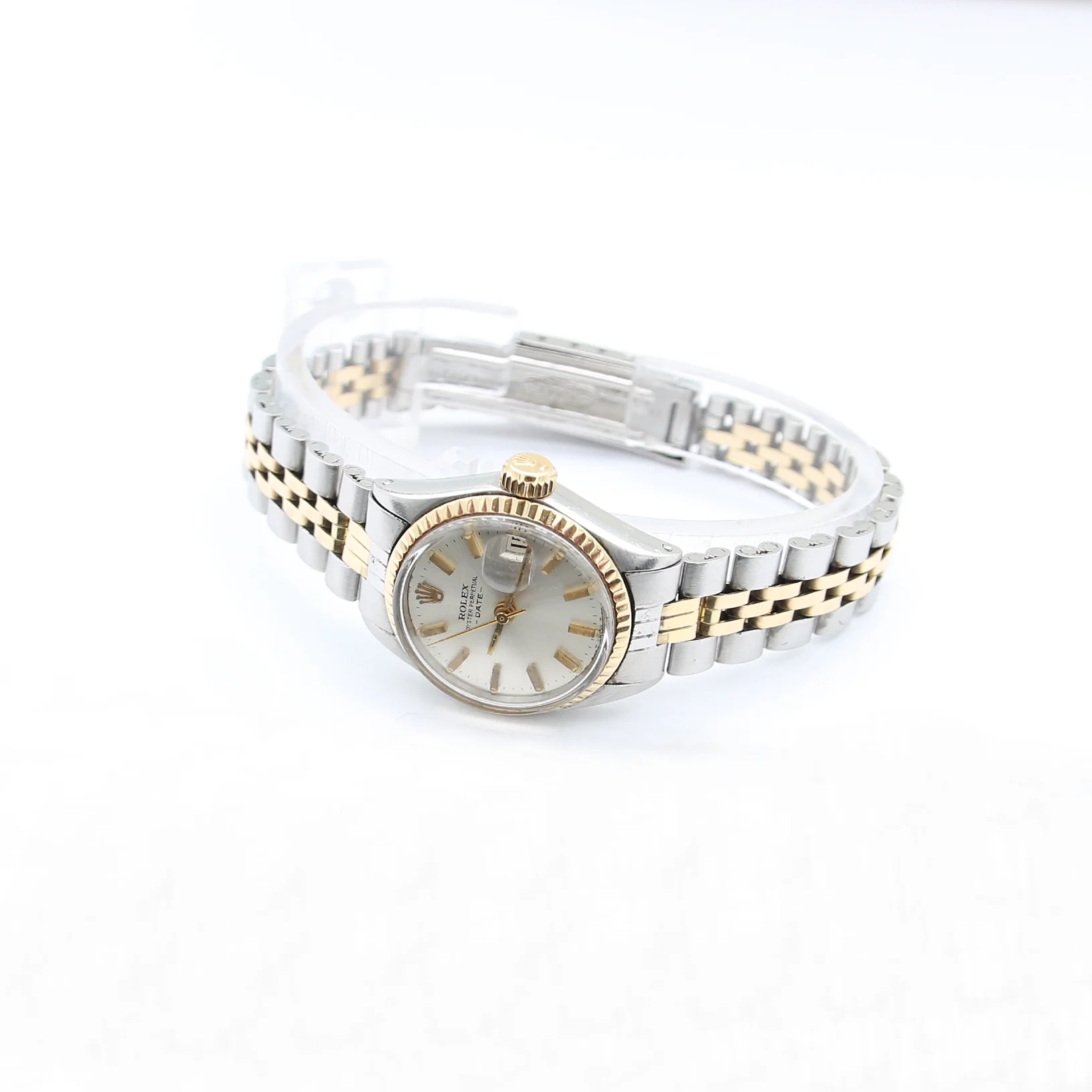 Rolex Oyster Perpetual Lady Date ref. 6517 Steel/Gold - Silver Dial - Image 5