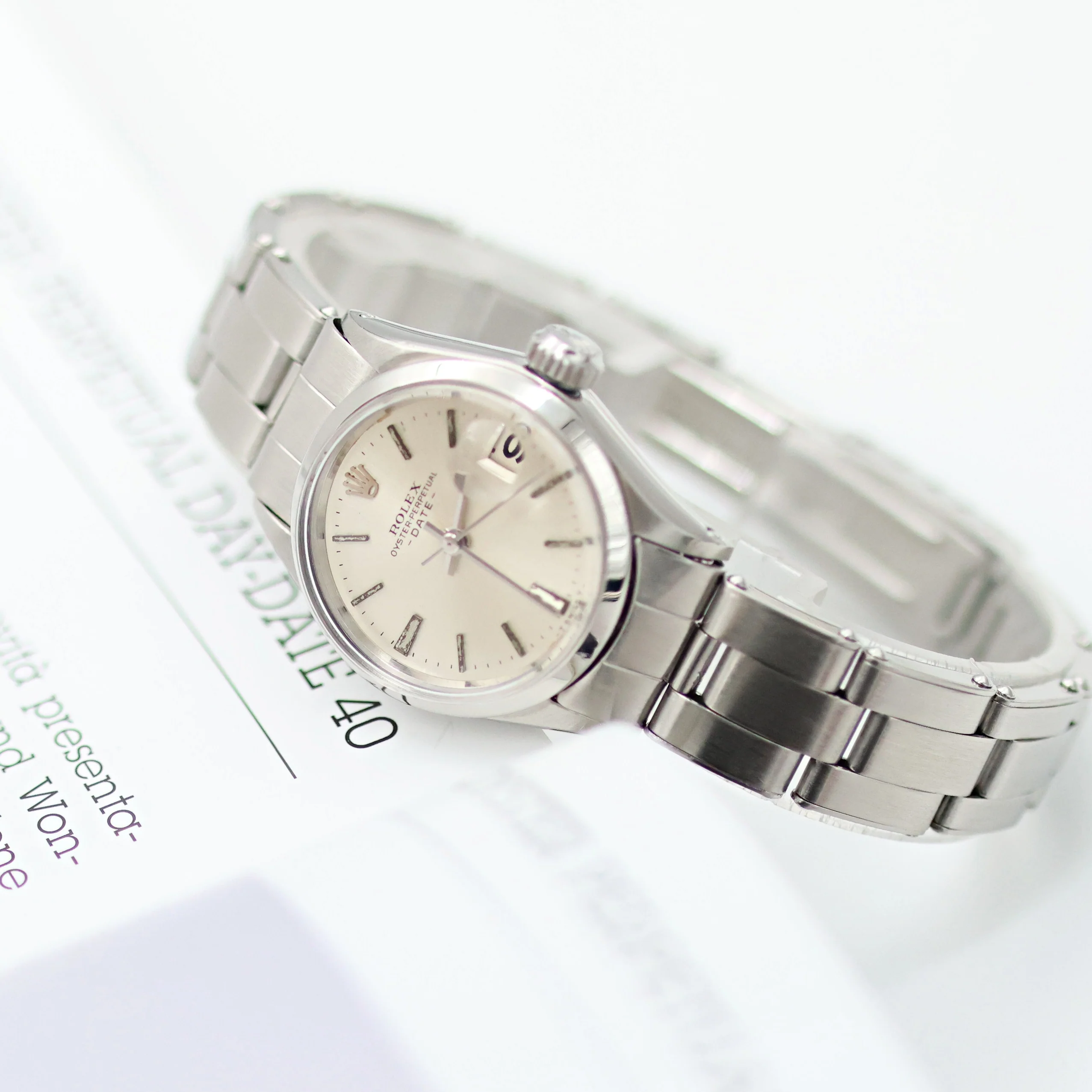 Rolex Oyster Perpetual Lady Datejust ref. 6516 Silver Dial - Full Set - Image 15