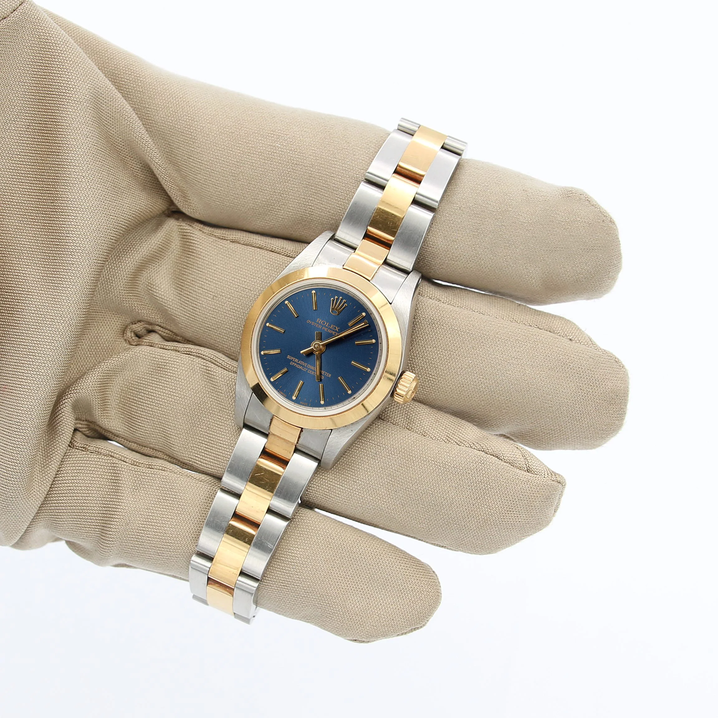Rolex Oyster Perpetual Lady ref. 67183 Steel/Gold - Blue Dial Oyster bracelet - Image 2