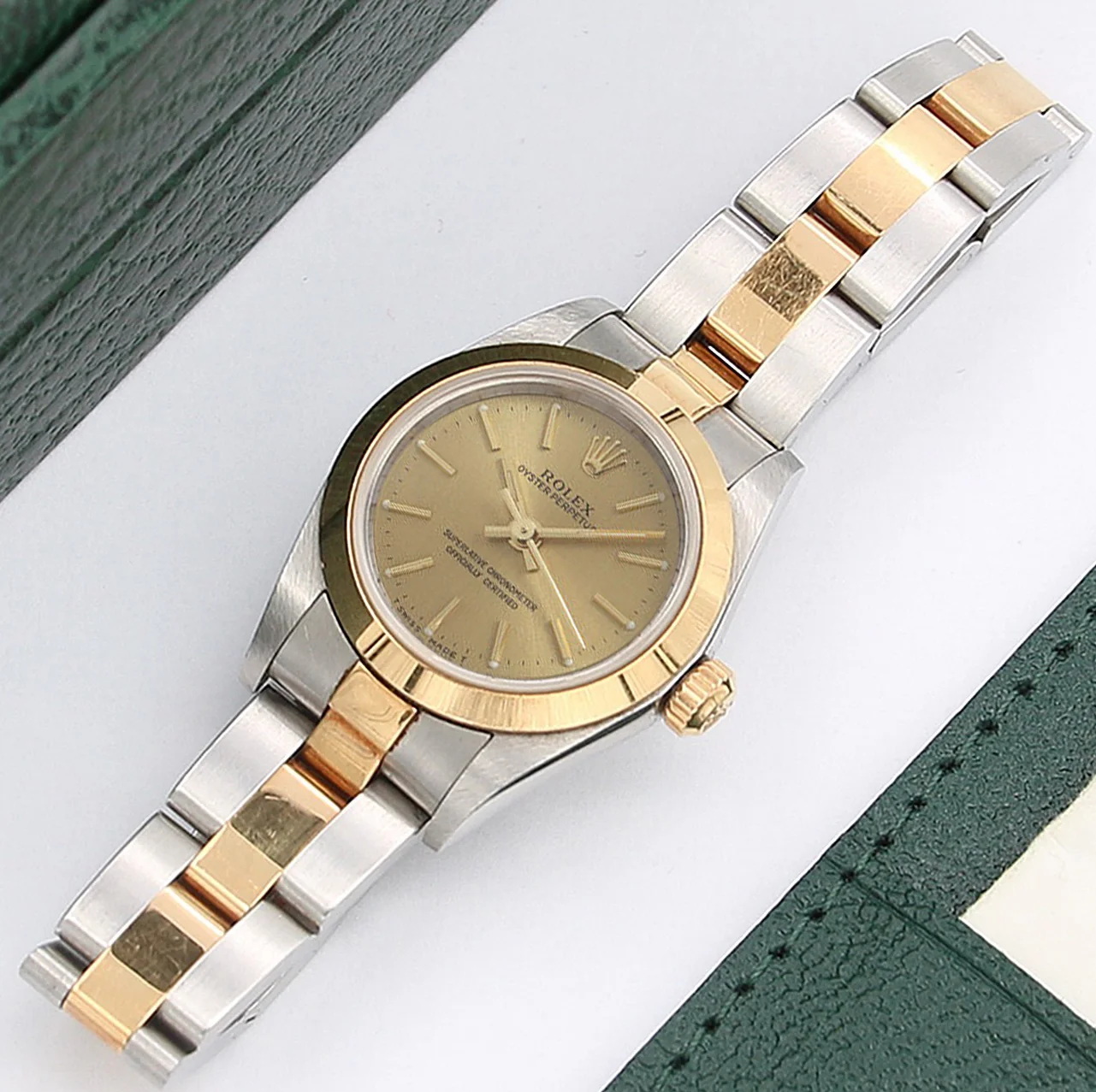 Rolex Oyster Perpetual Lady ref. 67183 Steel/Gold - Champagne Dial Oyster bracelet - Image 3