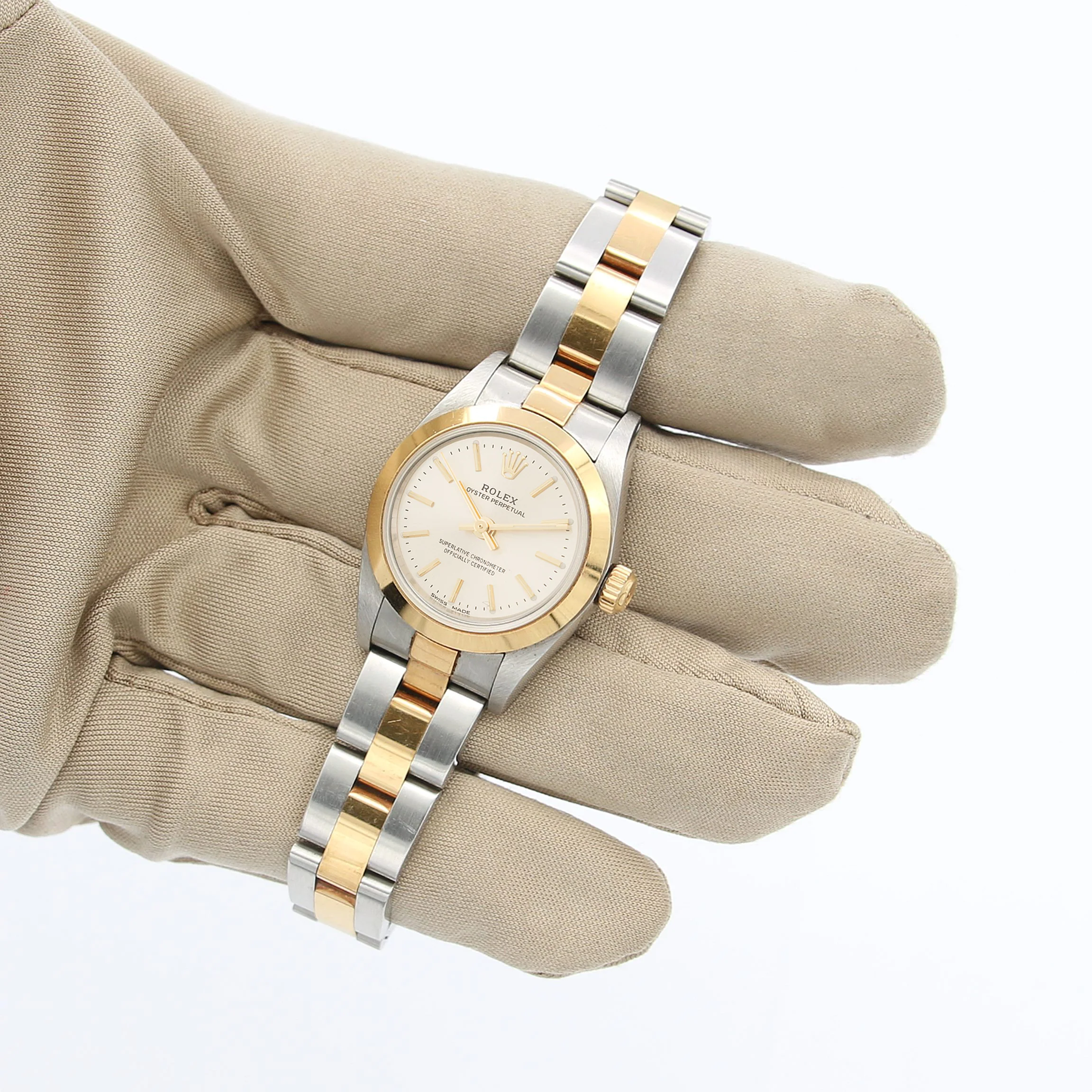 Rolex Oyster Perpetual Lady ref. 67183 Steel/Gold - Silver Dial Oyster bracelet - Image 2