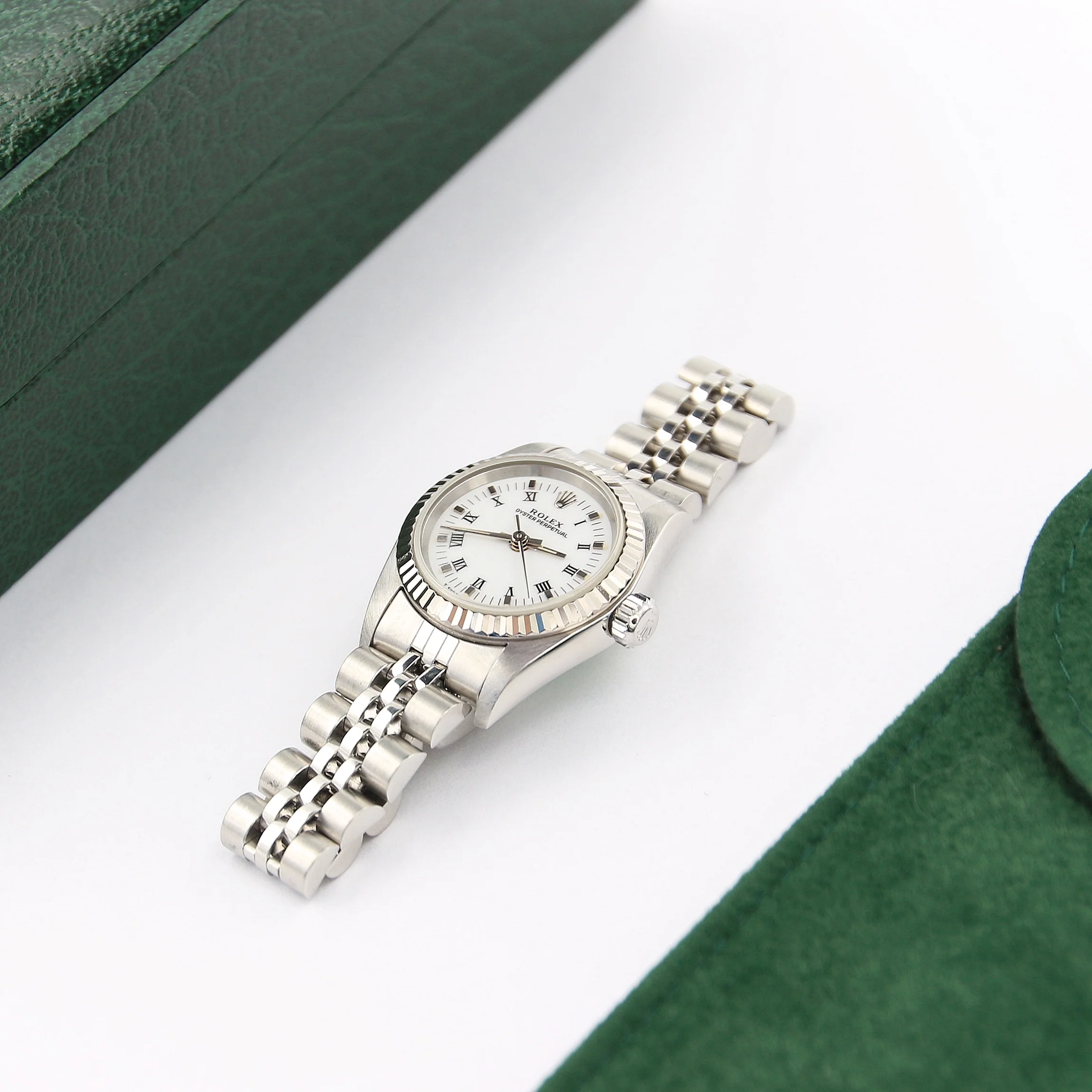 Rolex Oyster Perpetual lady ref. 67194 White dial Jubilee bracelet - Image 4