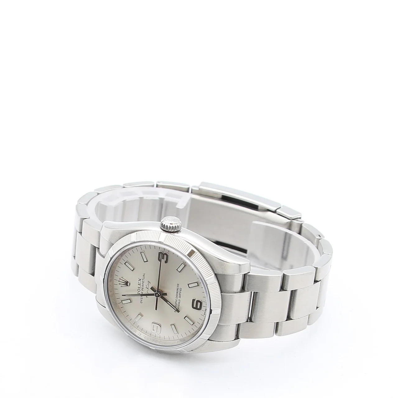 Rolex Air-King ref. 114210 Dial Silver 3-6-9 - Full Set - Image 7
