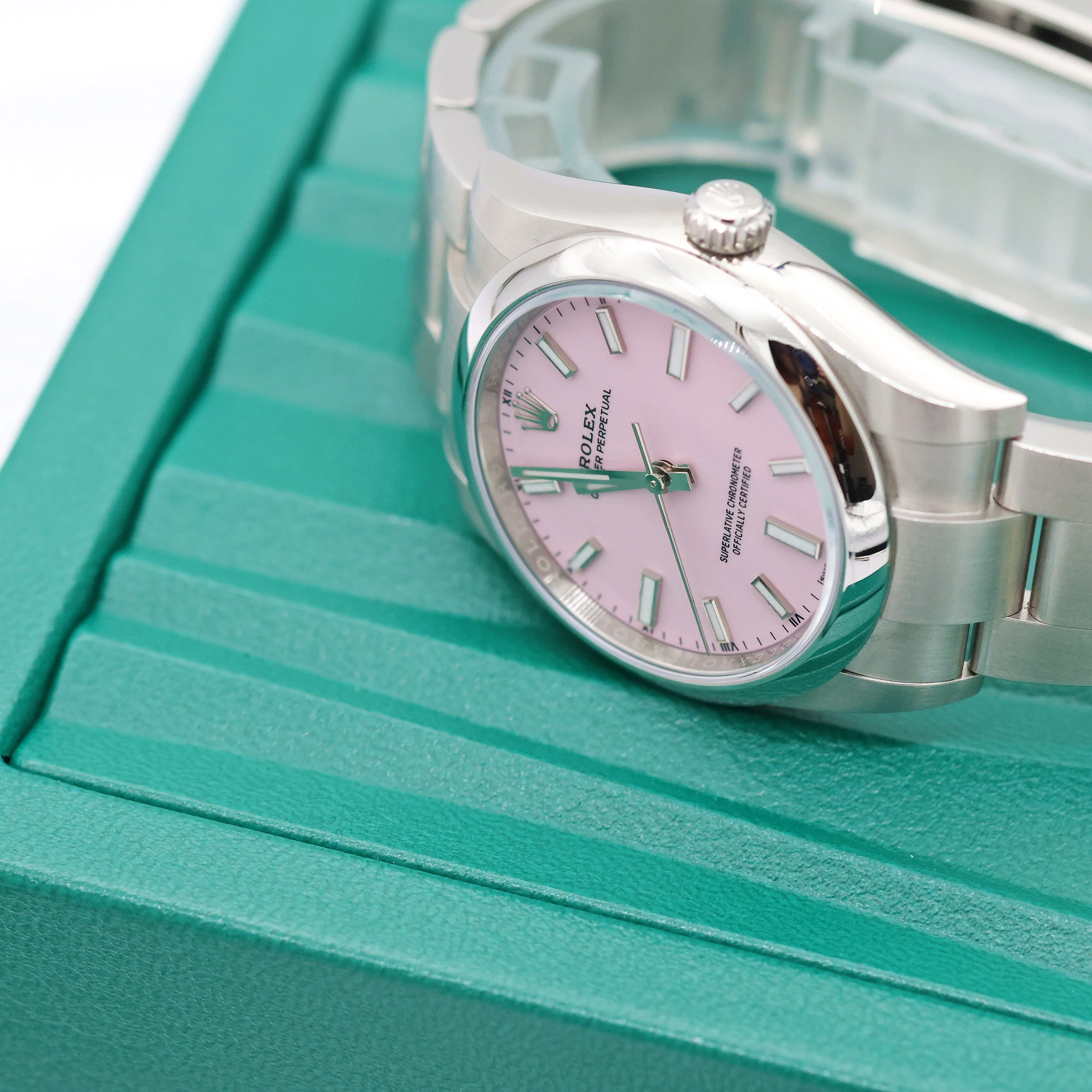 Rolex Oyster Perpetual ref. 124200 - 34mm Pink Dial - Full set - Image 12