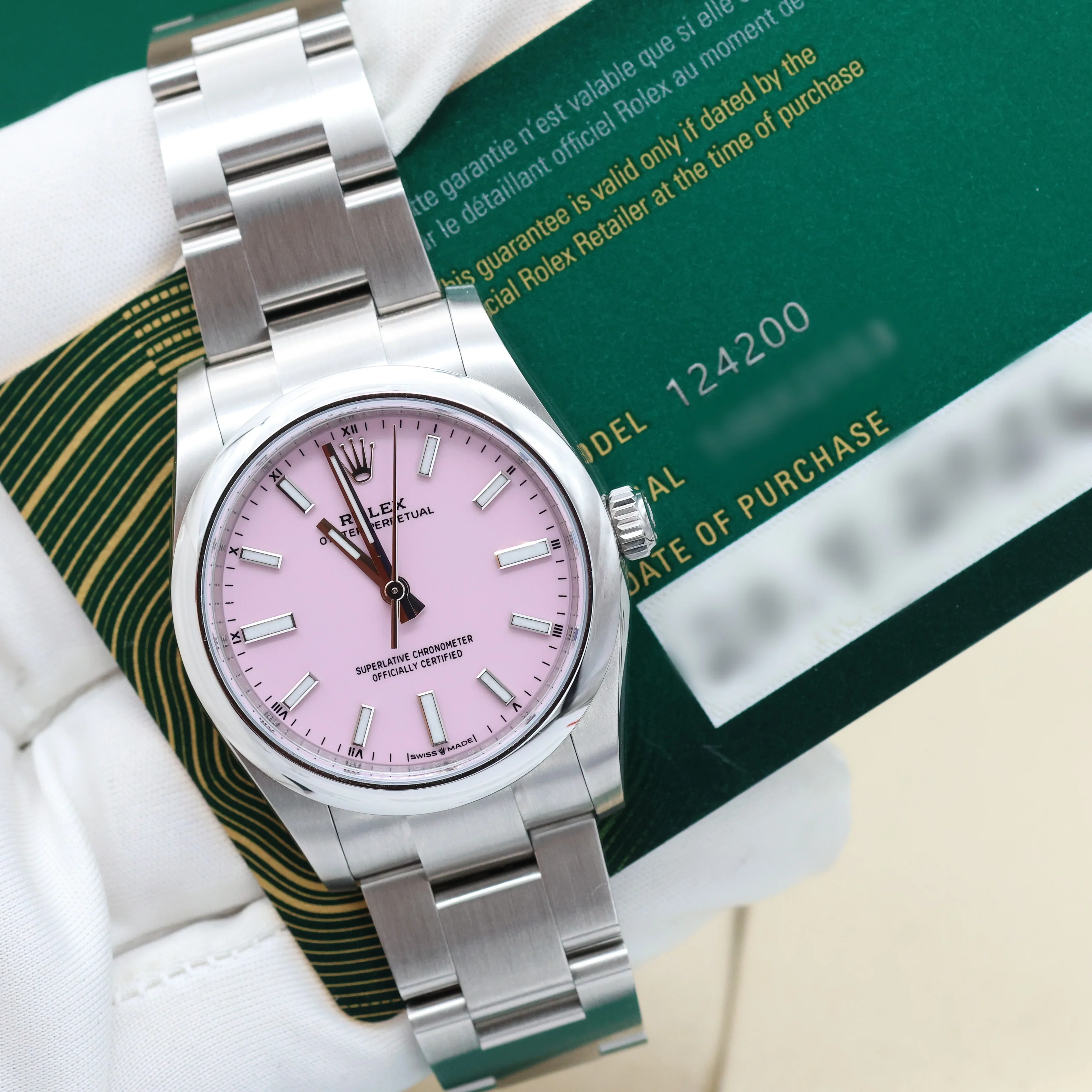 Rolex Oyster Perpetual ref. 124200 - 34mm Pink Dial - Full set - Image 5