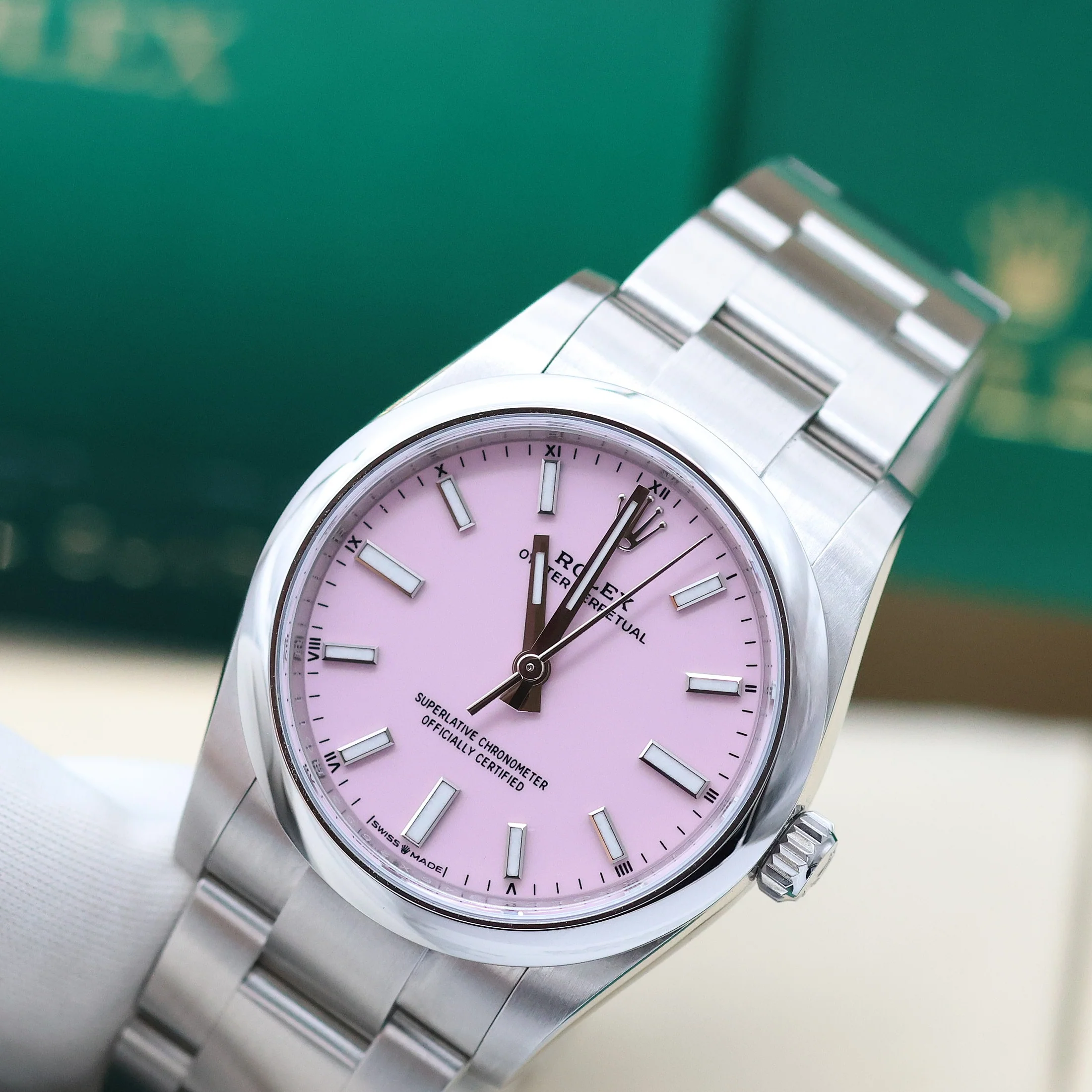 Rolex Oyster Perpetual ref. 124200 - 34mm Pink Dial - Full set - Image 6