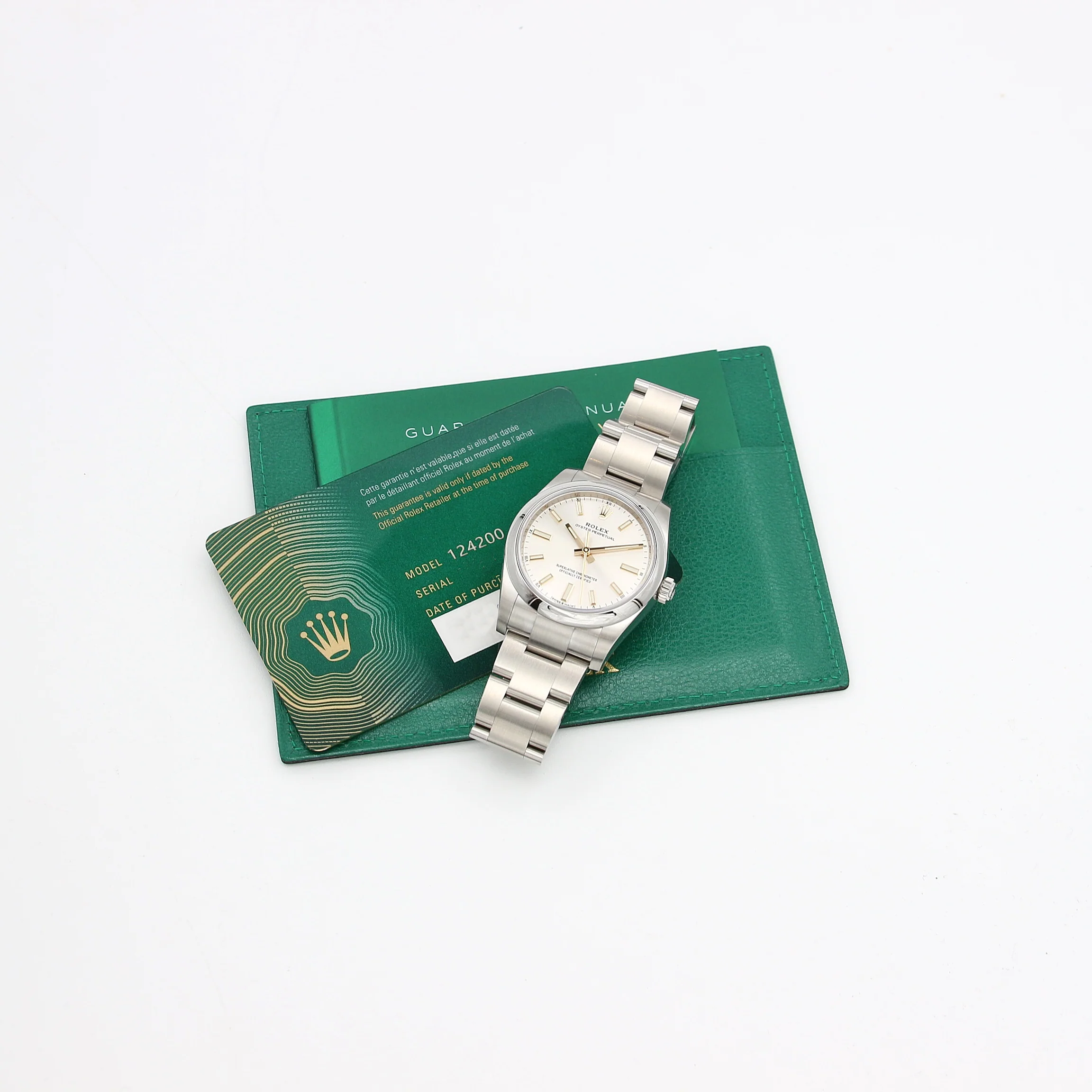 Rolex Oyster Perpetual ref. 124200 - 34mm Silver Dial - Full set - Image 4
