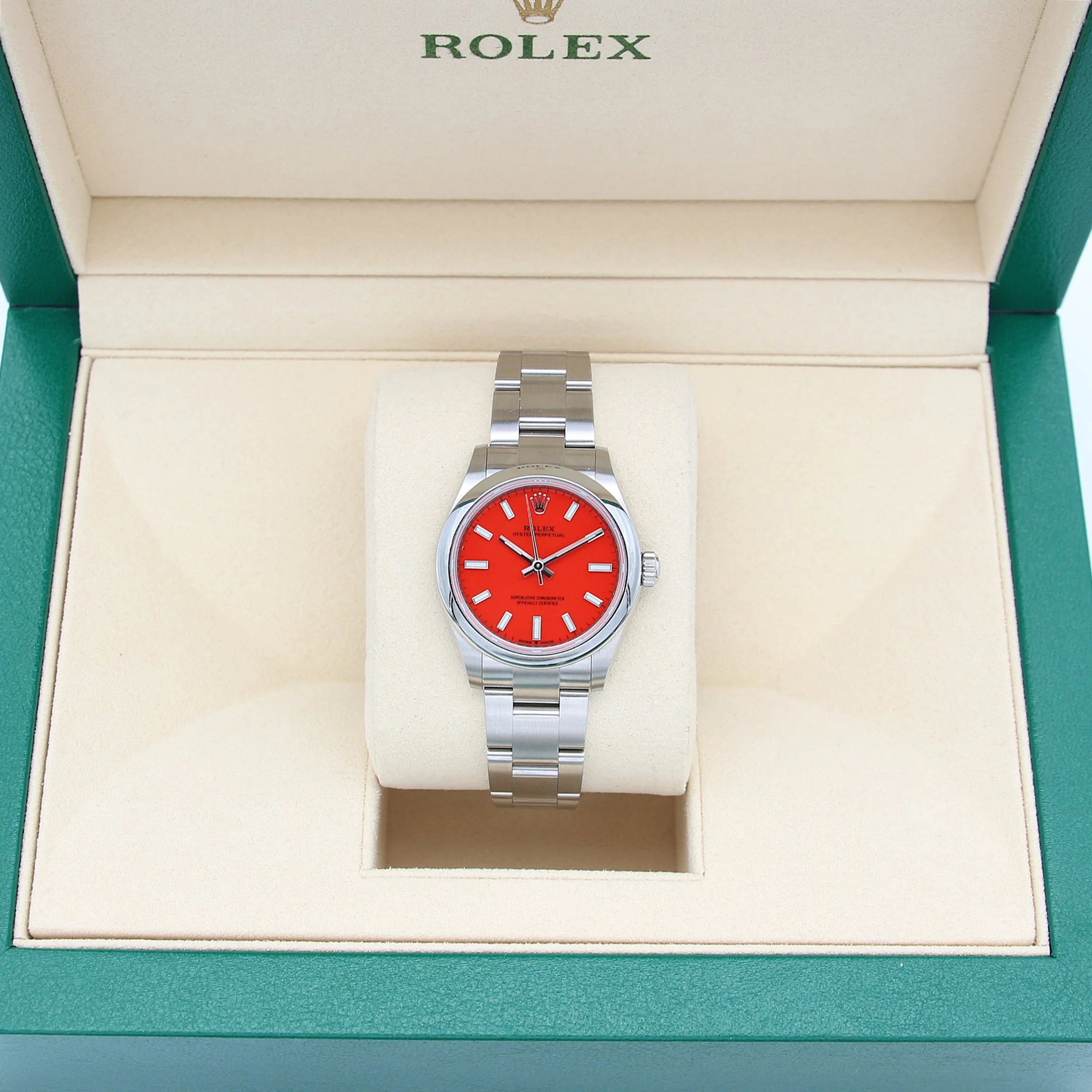 Rolex  Oyster Perpetual ref. 277200 Coral Red Dial - Image 3