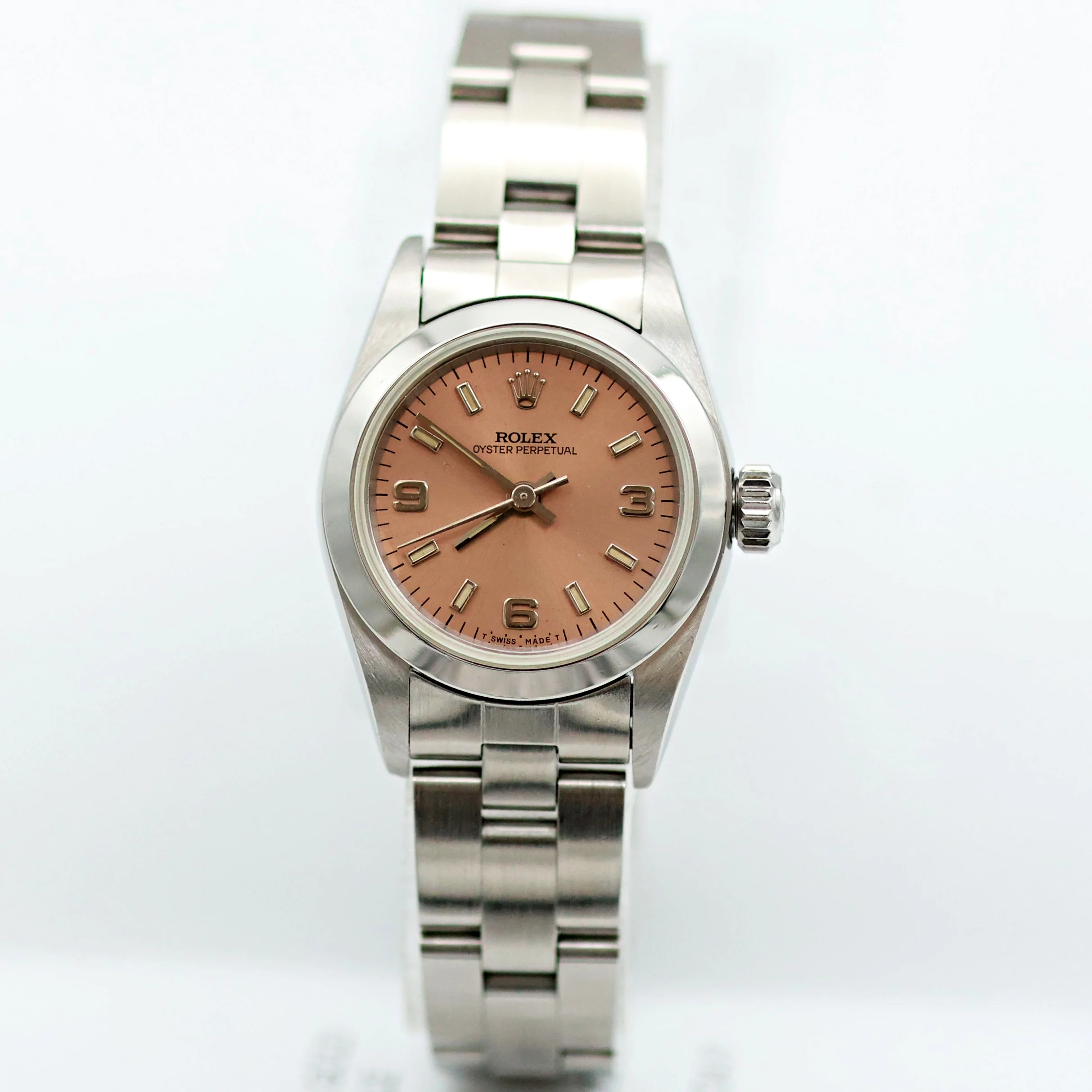 Rolex Oyster Perpetual ref. 67180 - Salmon Dial - Oyster Bracelet - Image 4
