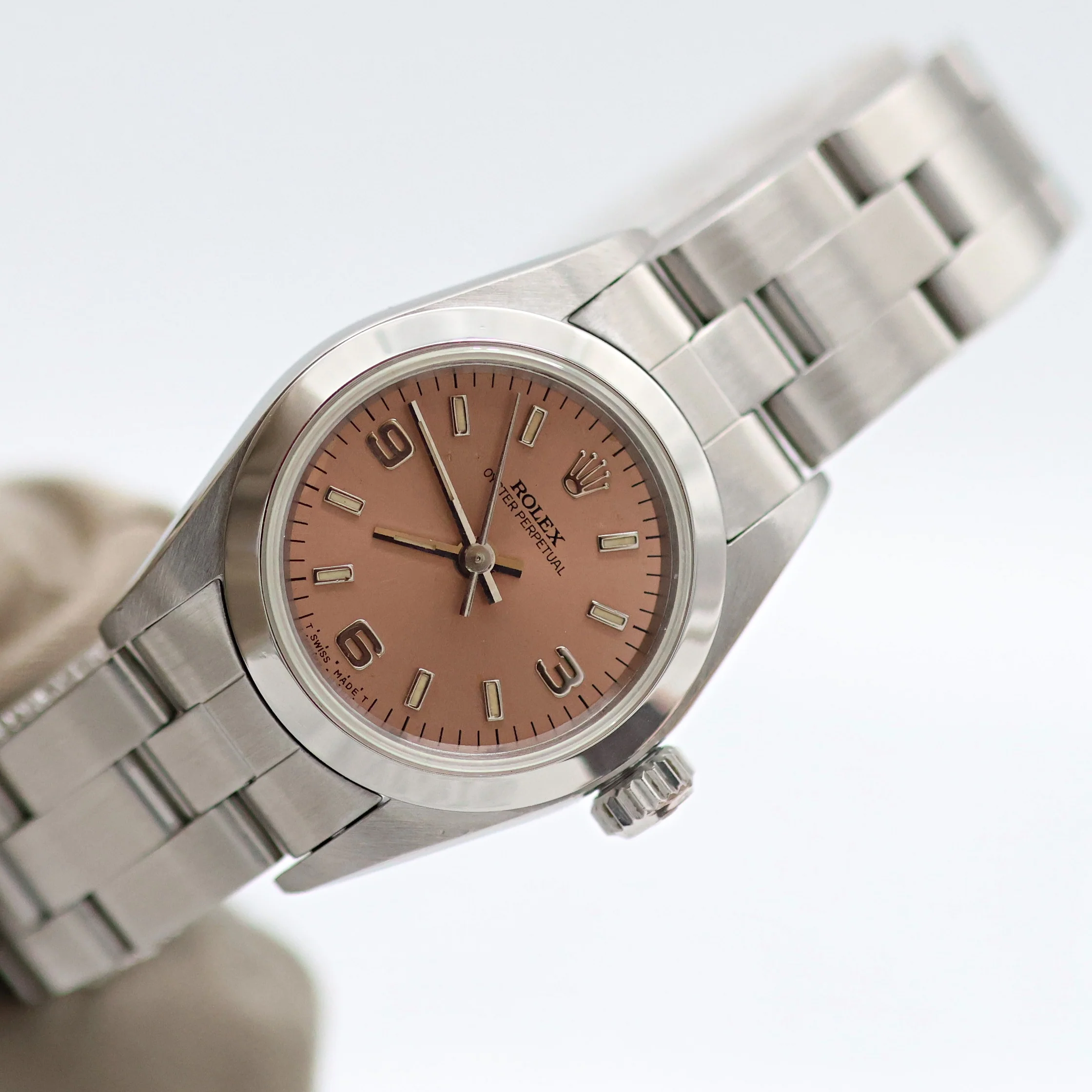 Rolex Oyster Perpetual ref. 67180 - Salmon Dial - Oyster Bracelet - Image 5