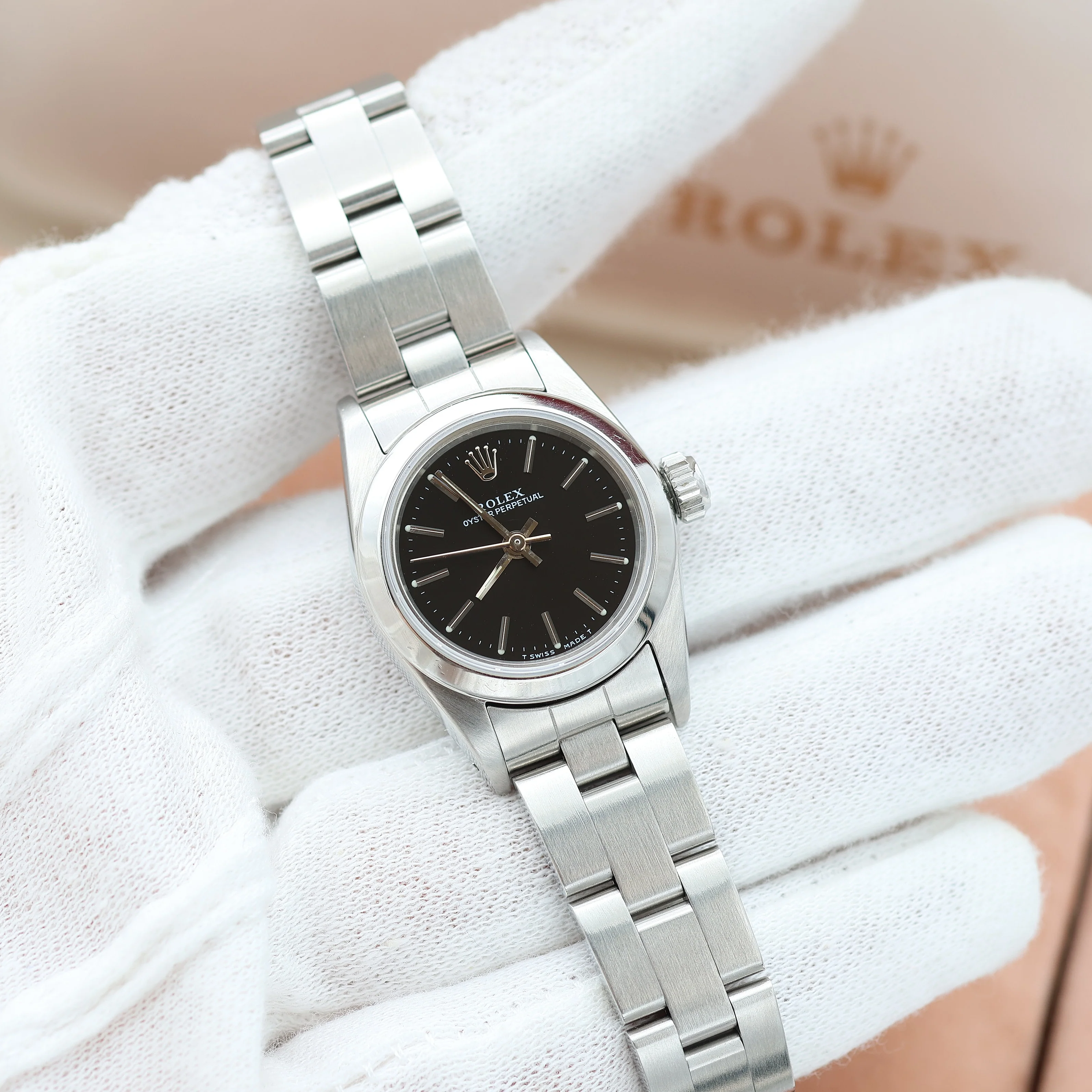 Rolex Oyster Perpetual ref. 67180 - Black Matte Dial - Oyster Bracelet - Image 2
