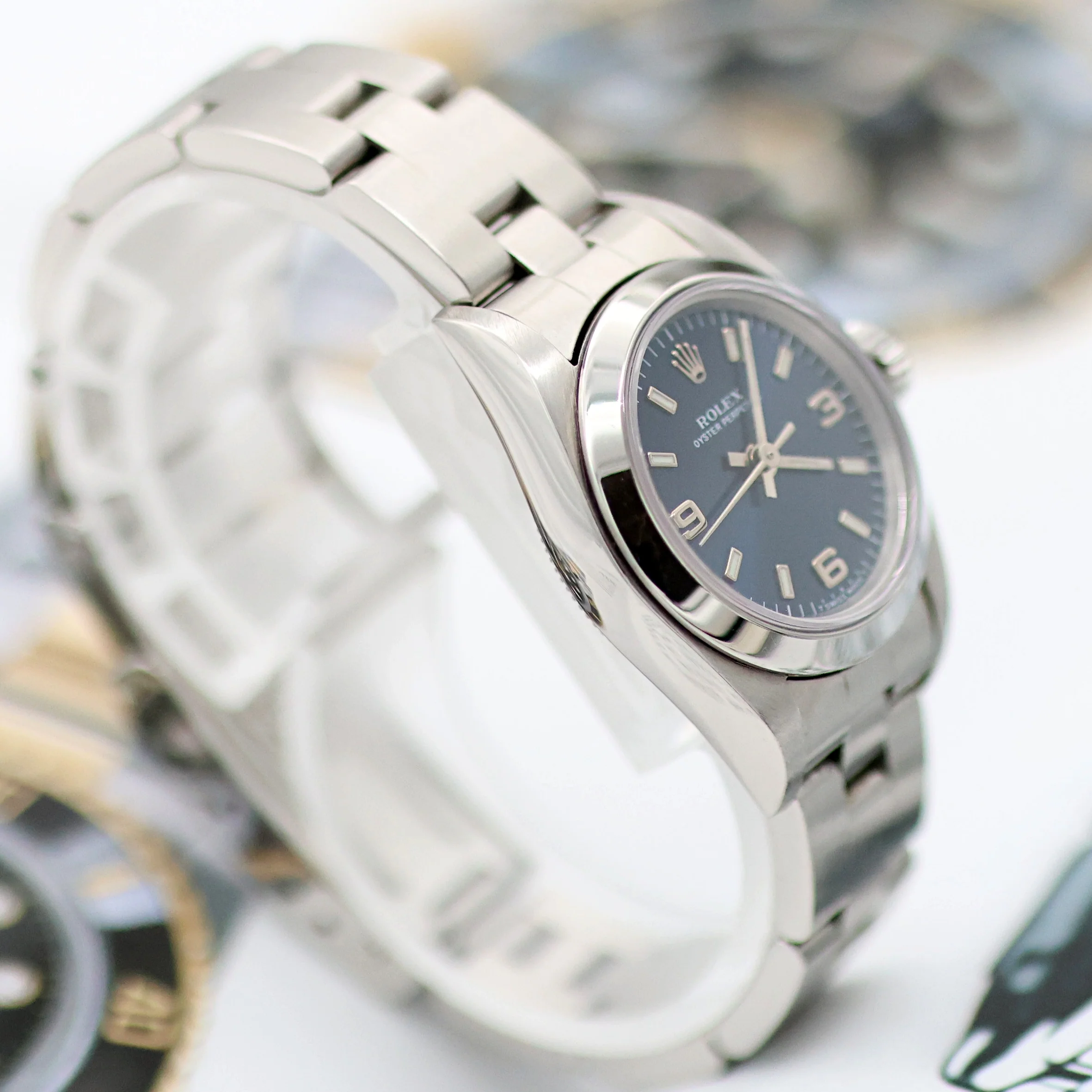 Rolex Oyster Perpetual ref. 67180 - Blue 3-6-9 Dial - Oyster Bracelet - Full Set - Image 15