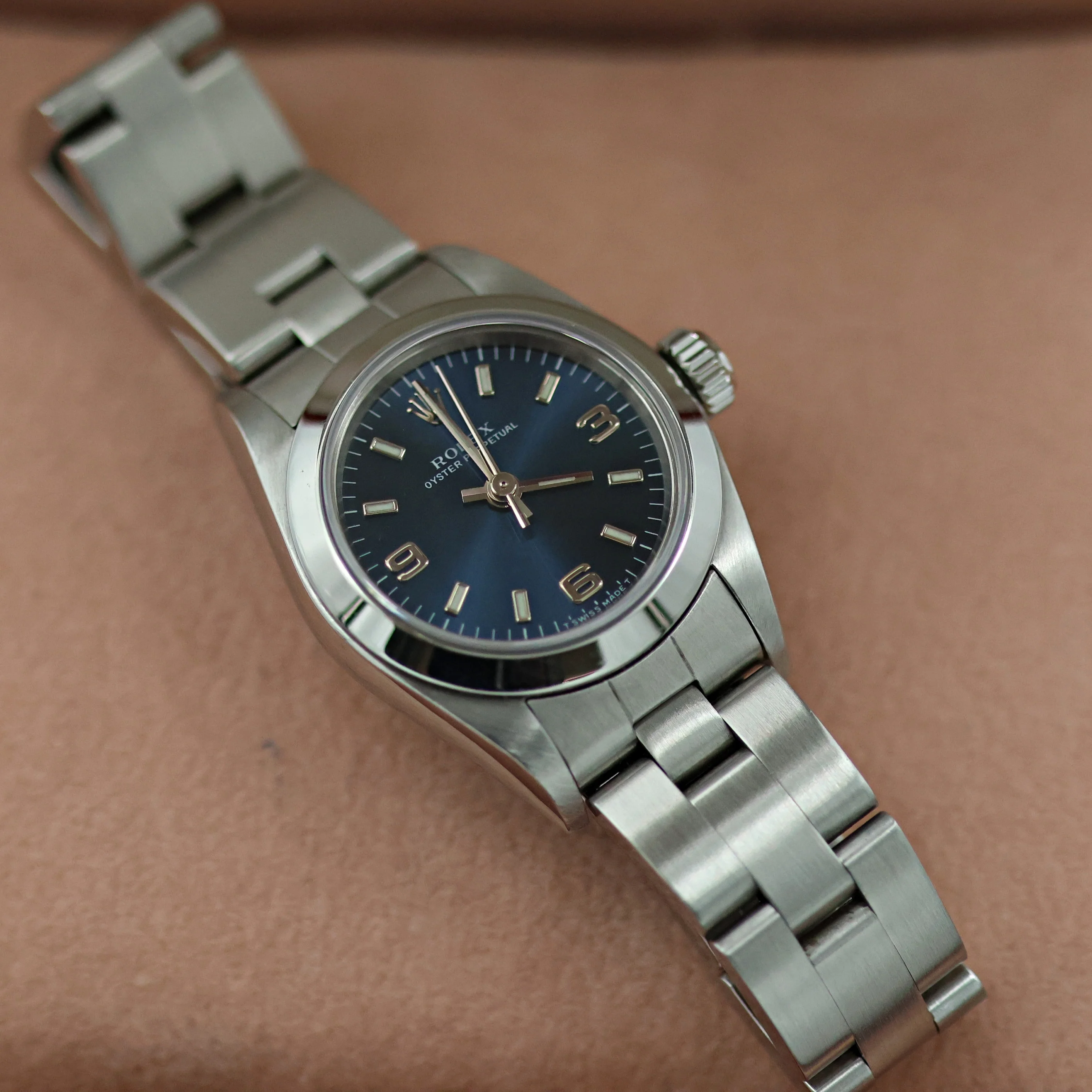 Rolex Oyster Perpetual ref. 67180 - Blue 3-6-9 Dial - Oyster Bracelet - Full Set - Image 3
