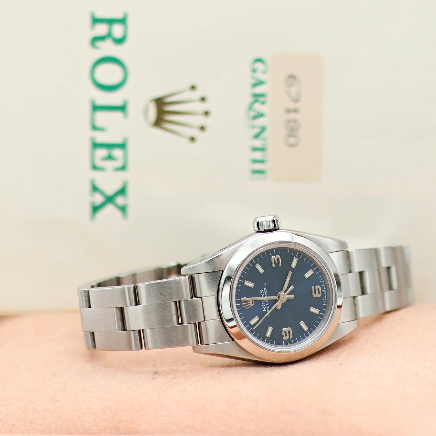 Rolex Oyster Perpetual ref. 67180 - Blue 3-6-9 Dial - Oyster Bracelet - Full Set - Image 5