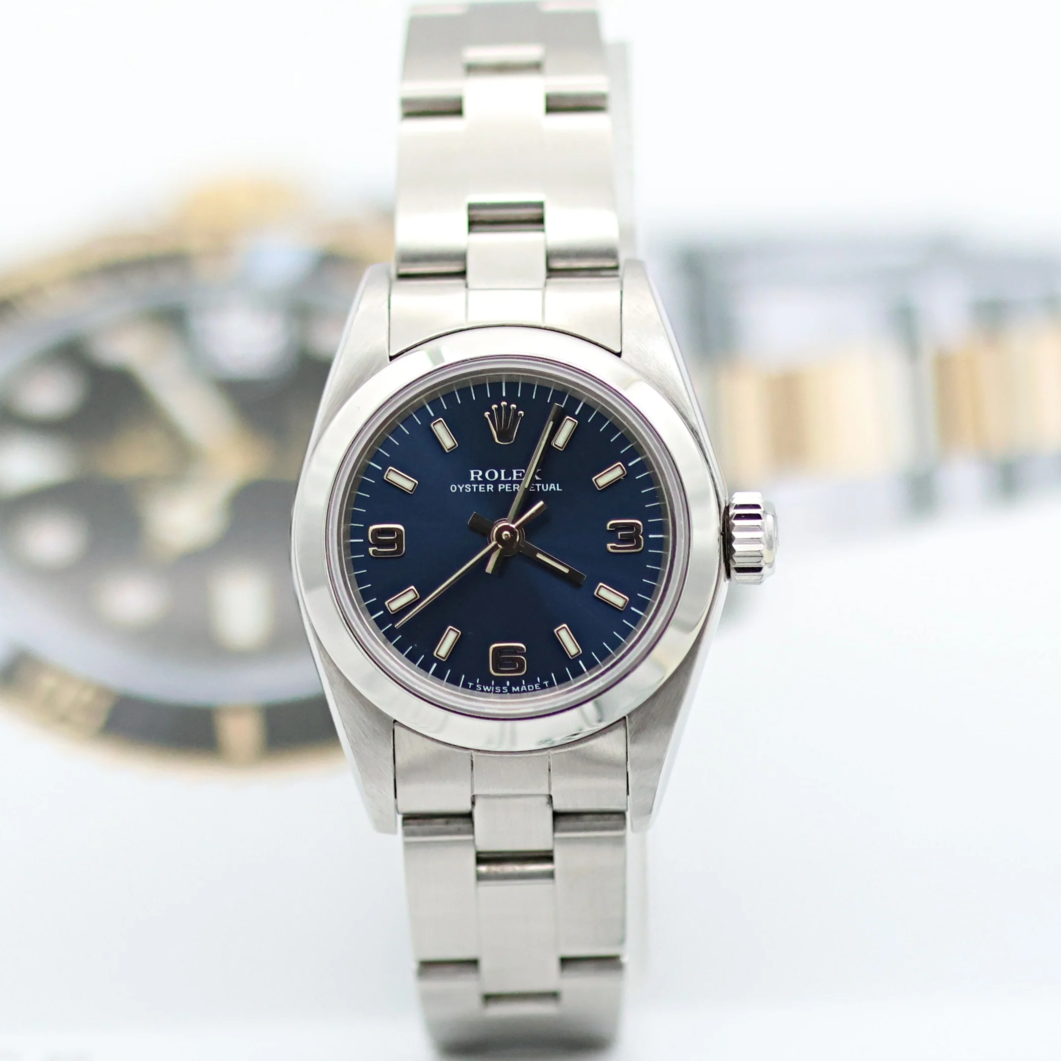Rolex Oyster Perpetual ref. 67180 - Blue 3-6-9 Dial - Oyster Bracelet - Full Set - Image 8
