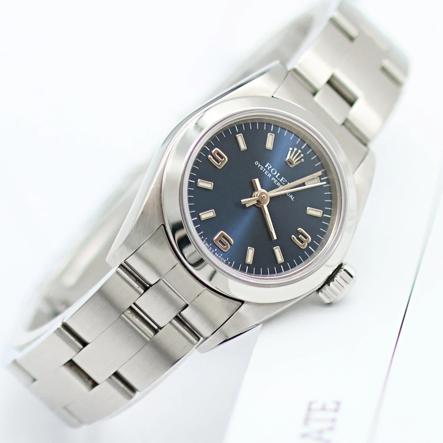 Rolex Oyster Perpetual ref. 67180 - Blue 3-6-9 Dial - Oyster Bracelet - Full Set - Image 9