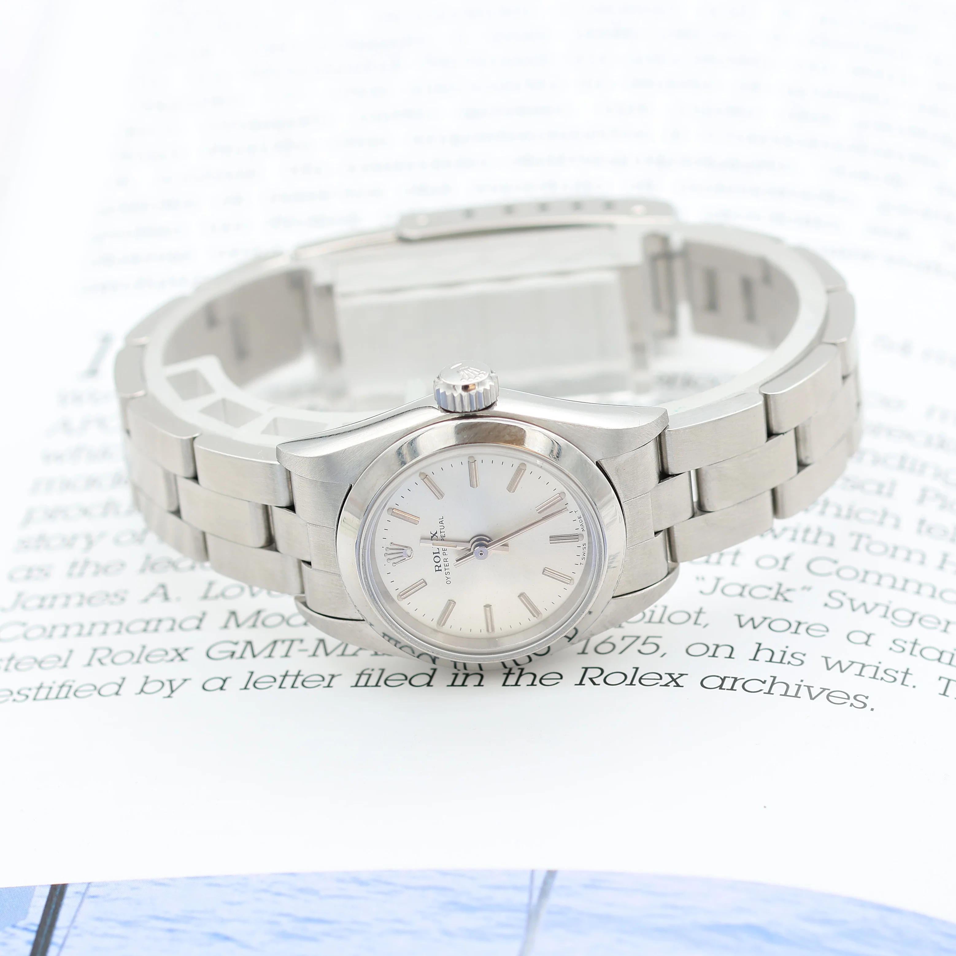 Rolex Oyster Perpetual ref. 67180 - Silver Dial - Oyster Bracelet - Image 7