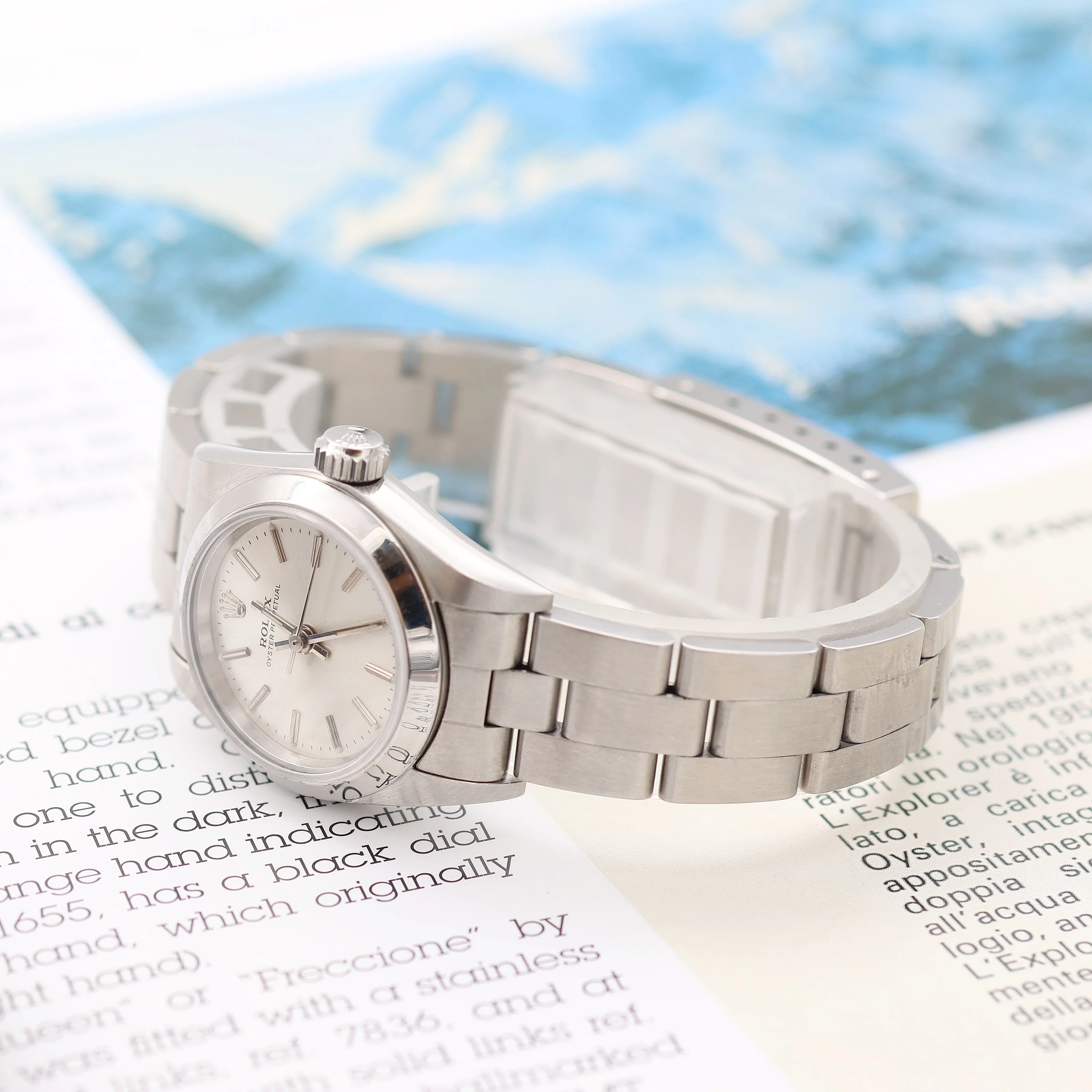 Rolex Oyster Perpetual ref. 67180 - Silver Dial - Oyster Bracelet - Image 9