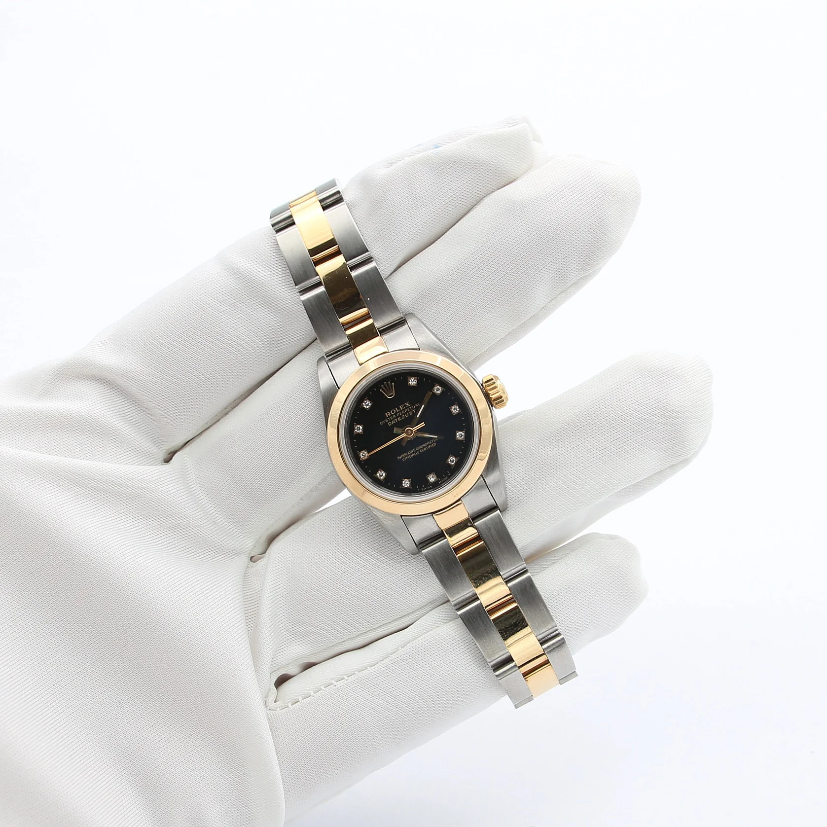 Rolex Oyster Perpetual ref. 67183 - Black Diamonds Dial - Image 4