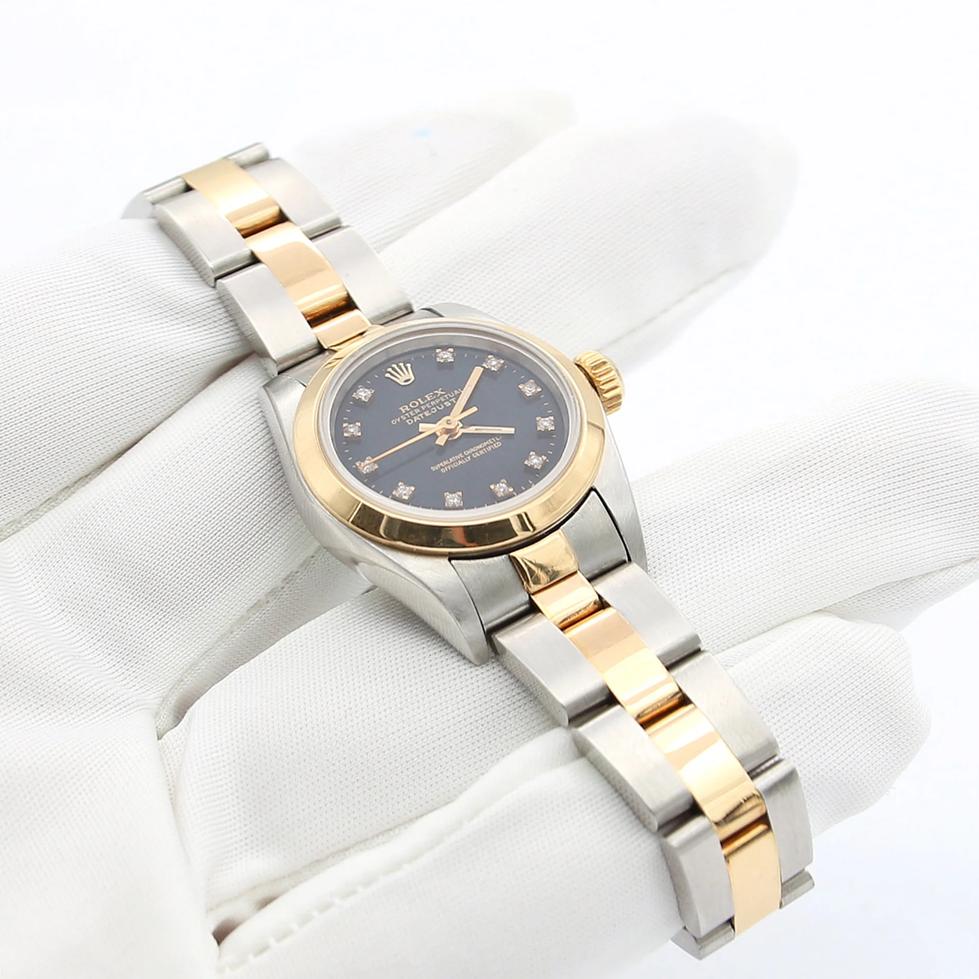 Rolex Oyster Perpetual ref. 67183 - Black Diamonds Dial - Image 5