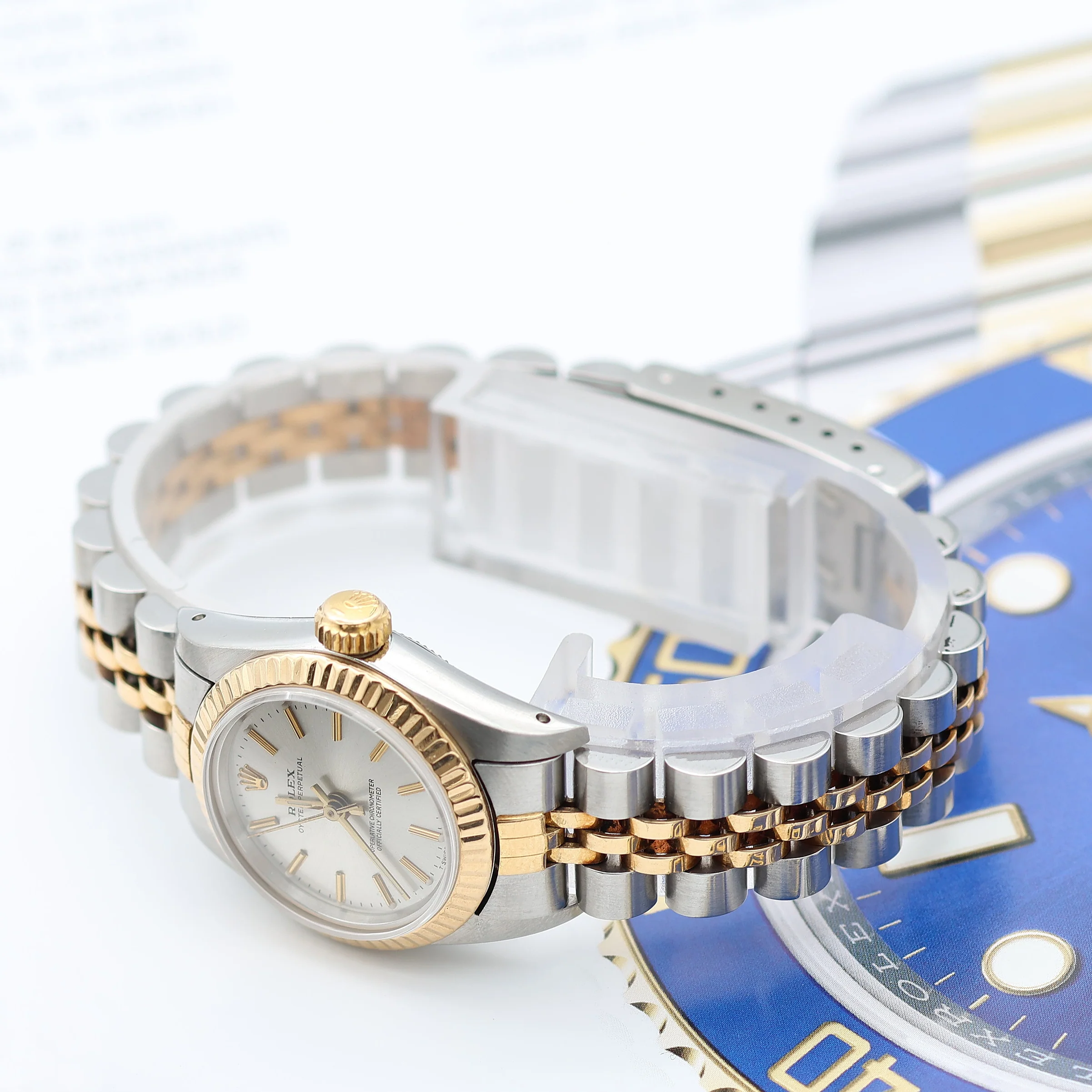 Rolex Oyster Perpetual ref. 67193 Silver dial Jubilee bracelet - Image 4