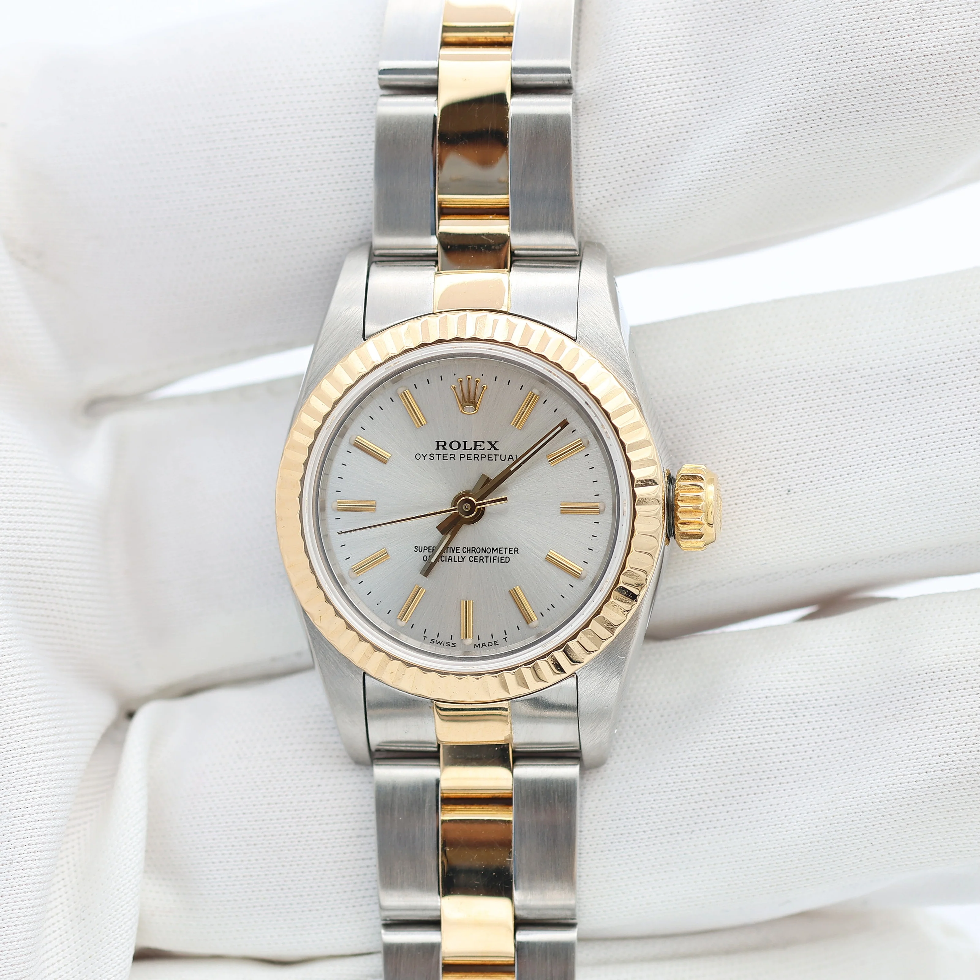 Rolex Oyster Perpetual ref. 67193 Silver dial Oyster bracelet - Image 4