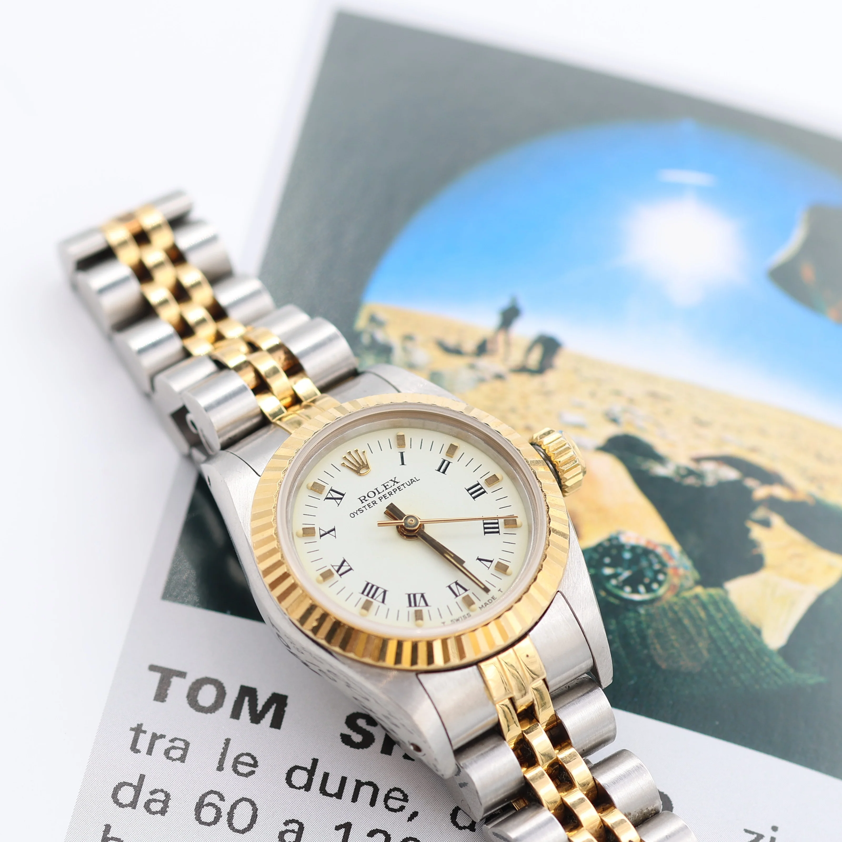 Rolex Oyster perpetual ref. 67193 White Roman dial Jubilee bracelet - Image 2