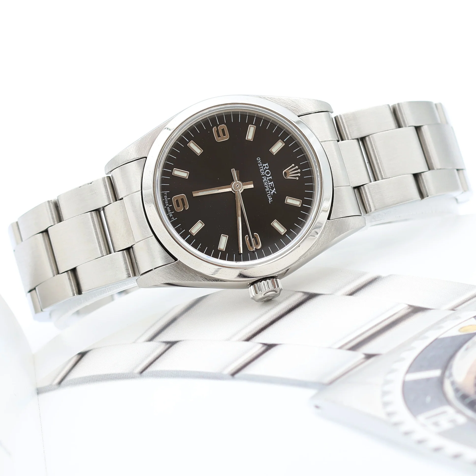 Rolex Oyster Perpetual Ref. 67480 - Black 3-6-9 Dial - Oyster - Full Set - Image 10