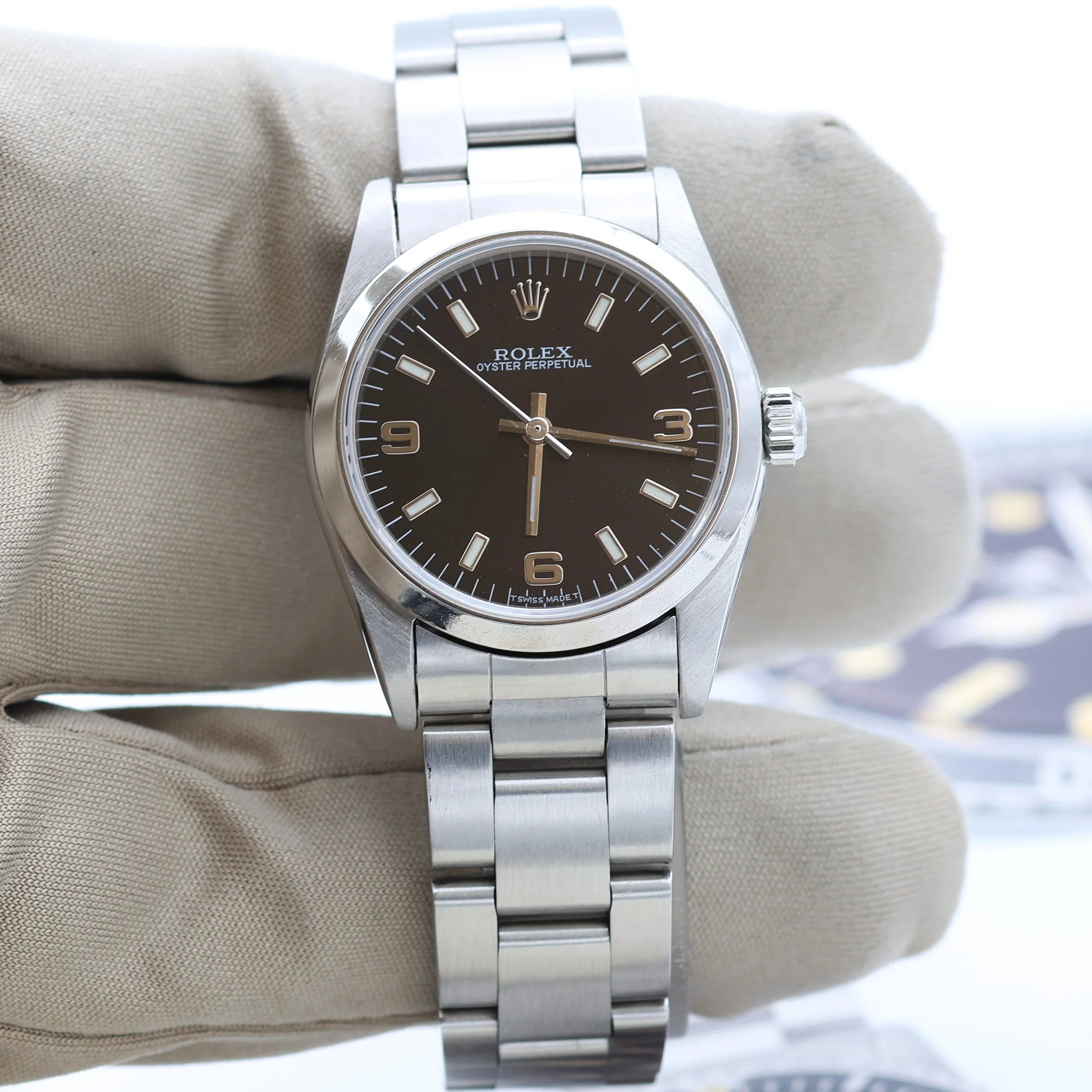Rolex Oyster Perpetual Ref. 67480 - Black 3-6-9 Dial - Oyster - Full Set - Image 9