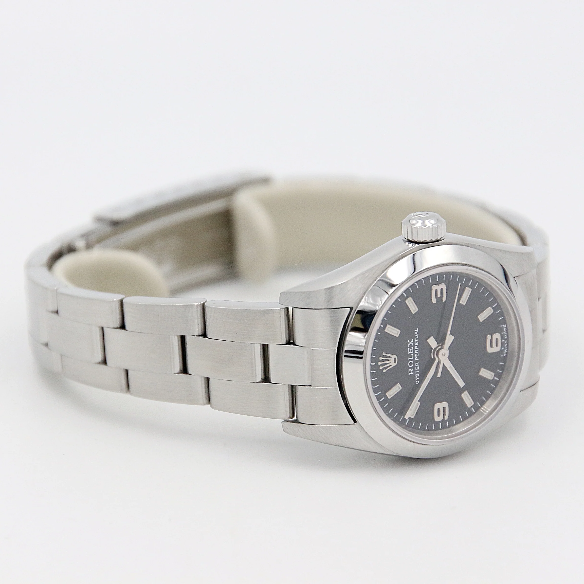 Rolex Oyster Perpetual ref. 76080 Black Dial Steel bracelet - Full Set - Image 4