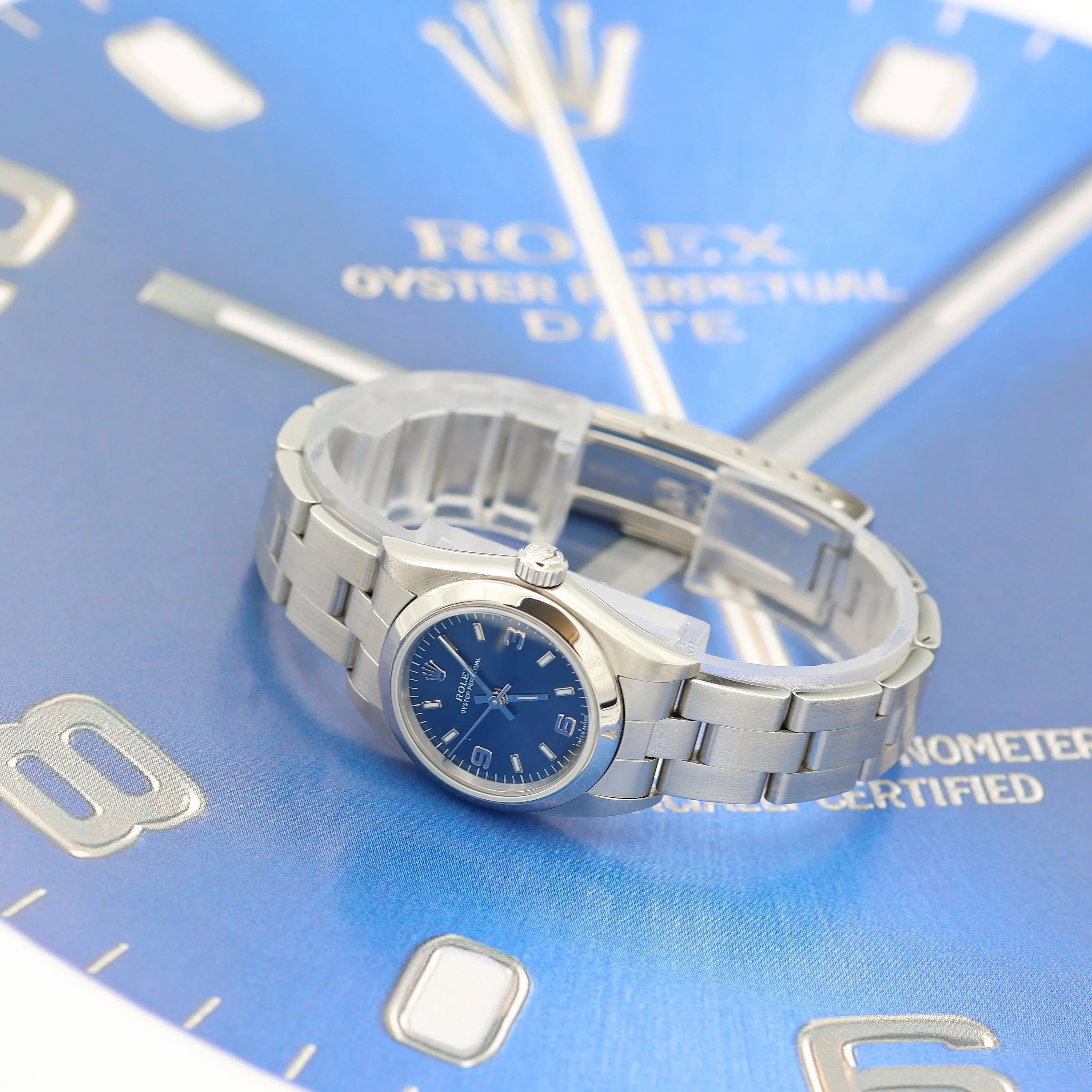 Rolex Oyster Perpetual ref. 76080 – Blue dial - Image 3