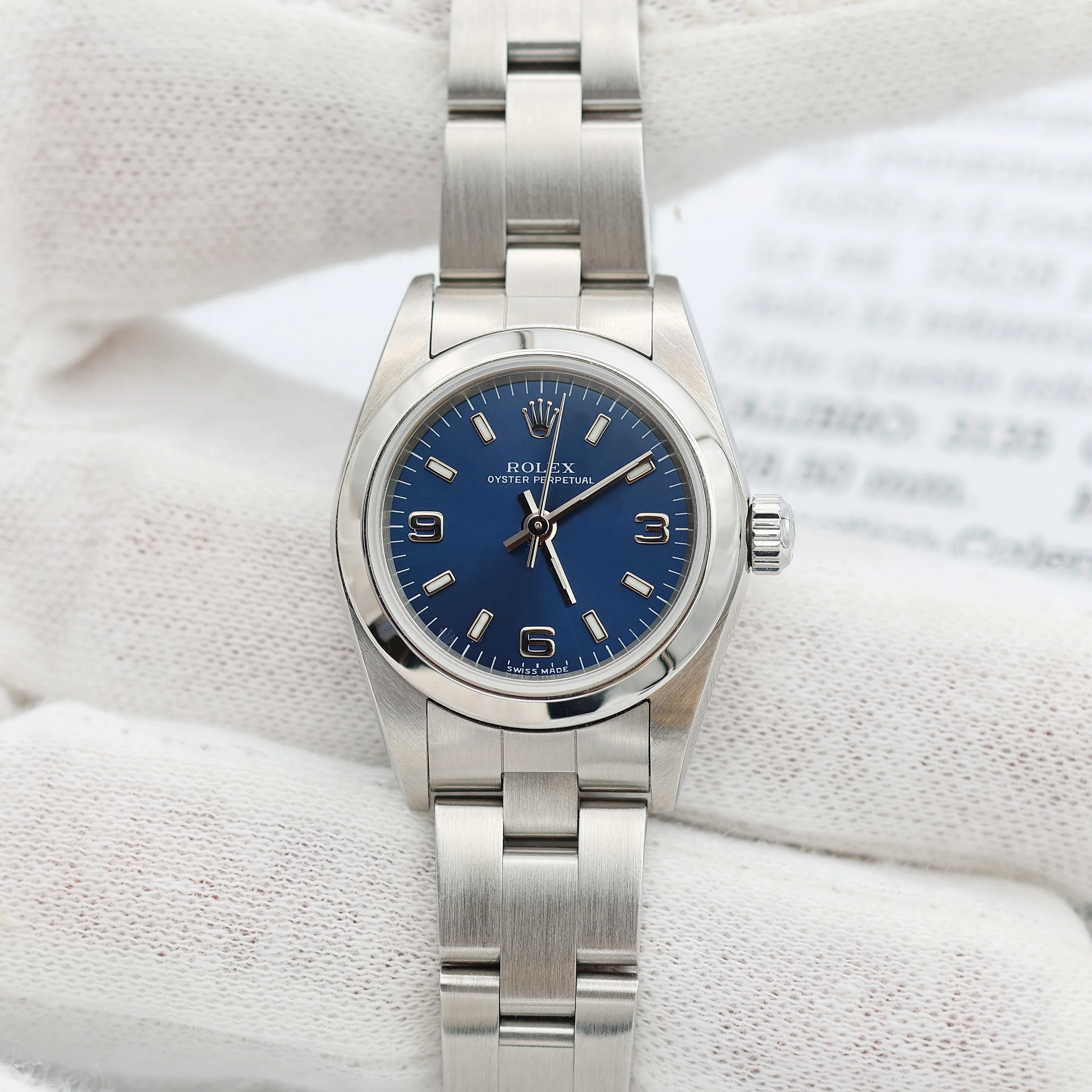 Rolex Oyster Perpetual ref. 76080 – Blue dial - Image 4