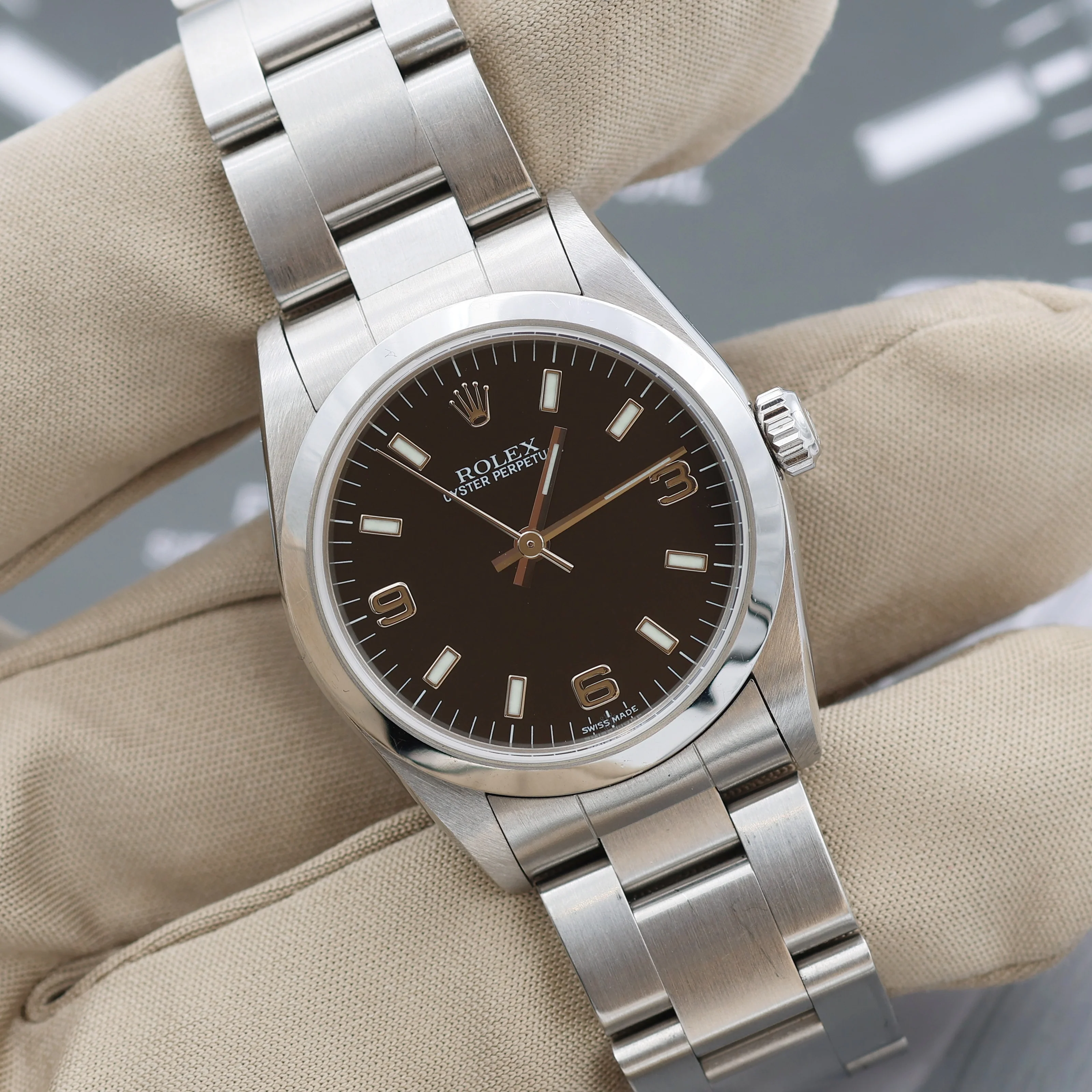 Rolex Oyster Perpetual Ref. 77080 - Black 3-6-9 dial - Full Set - Image 5