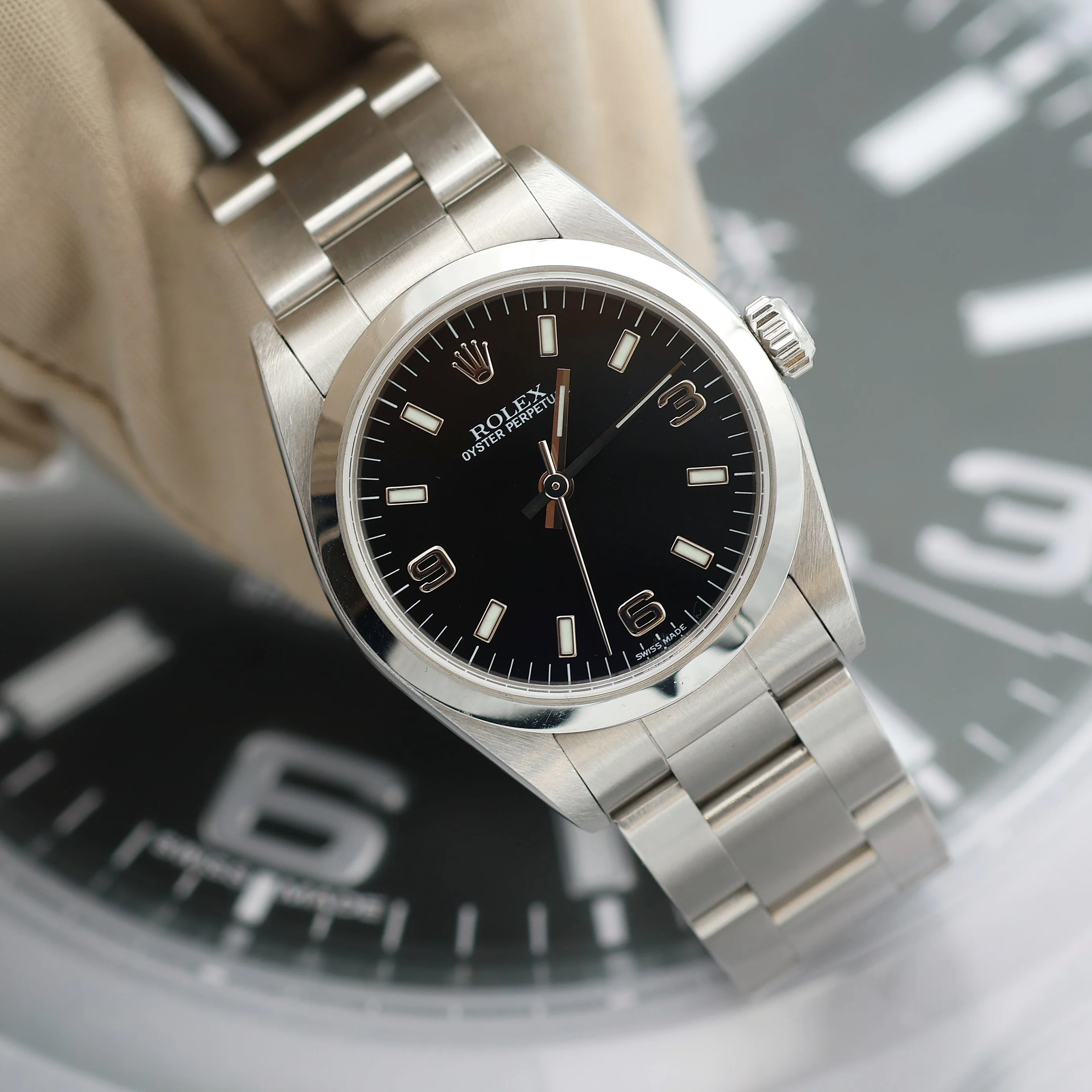 Rolex Oyster Perpetual Ref. 77080 - Black 3-6-9 dial - Full Set - Image 6