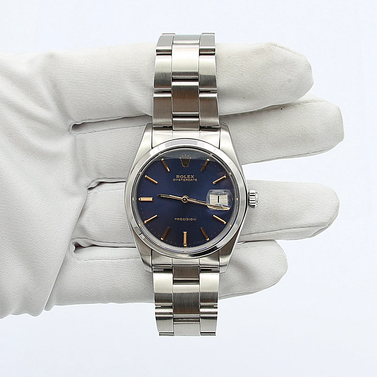 Rolex Precision Date ref. 6694 Blue Dial (Golden Indexes) - Oyster bracelet - Image 5