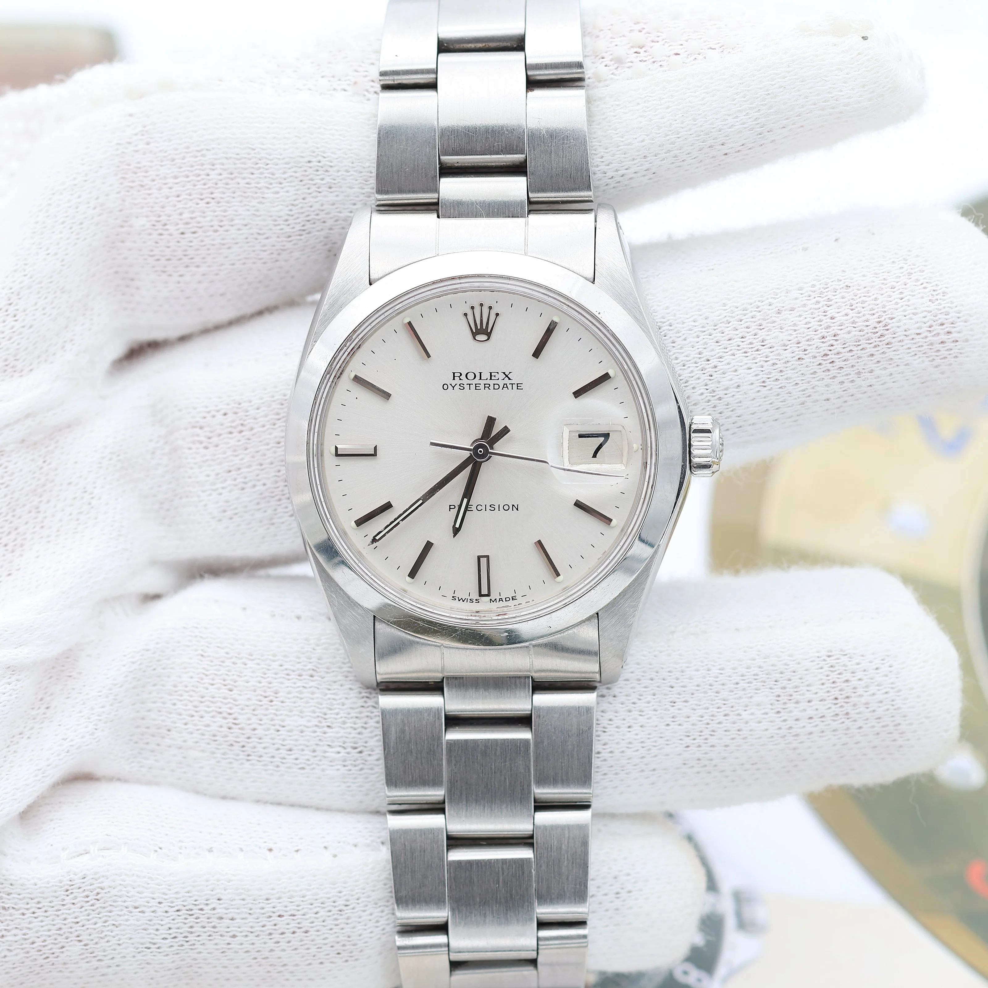 Rolex Precision Date ref. 6694 - Silver Dial - Oyster bracelet (III) - Image 2