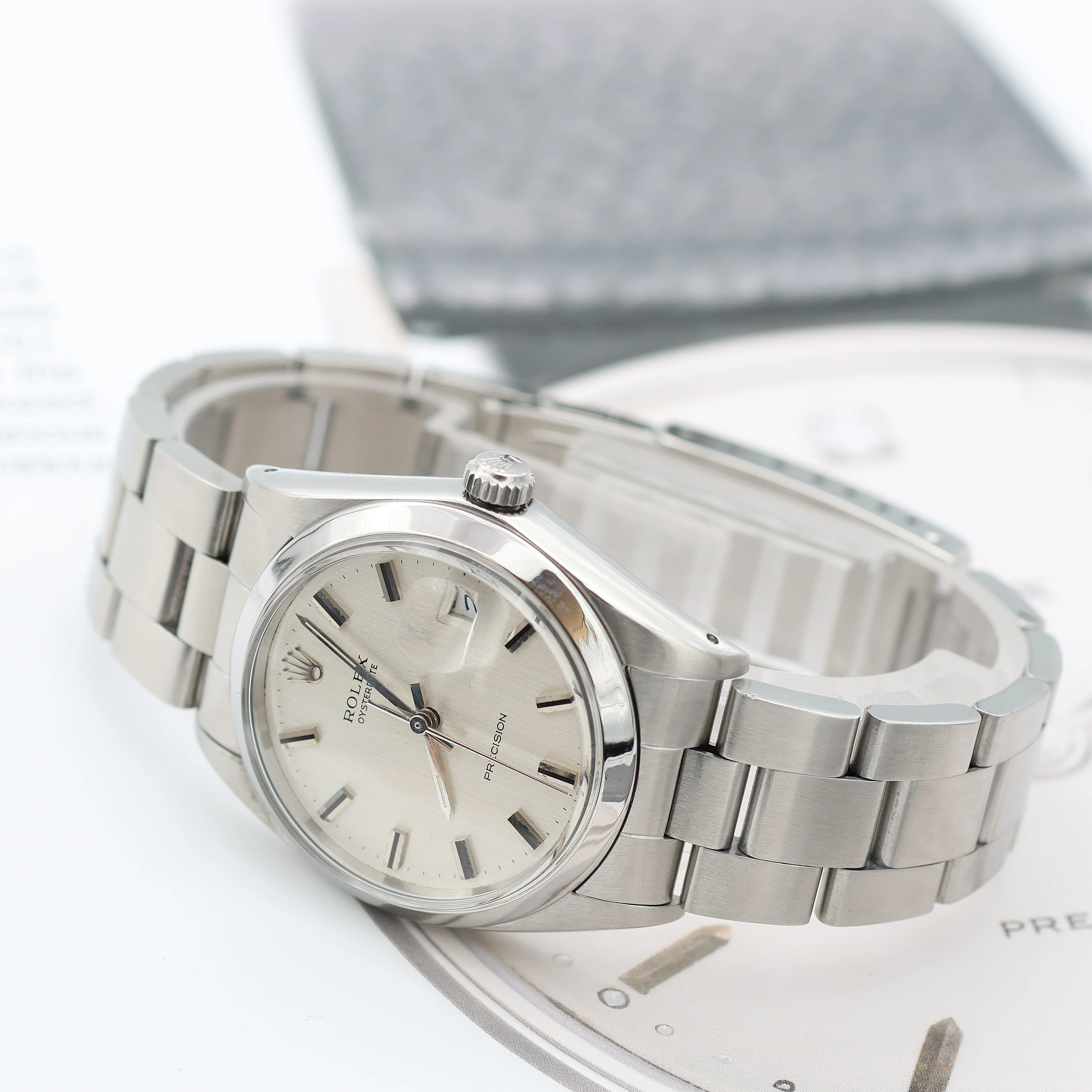 Rolex Precision ref. 6694 - Silver Linen Dial - Oyster Bracelet - Image 6