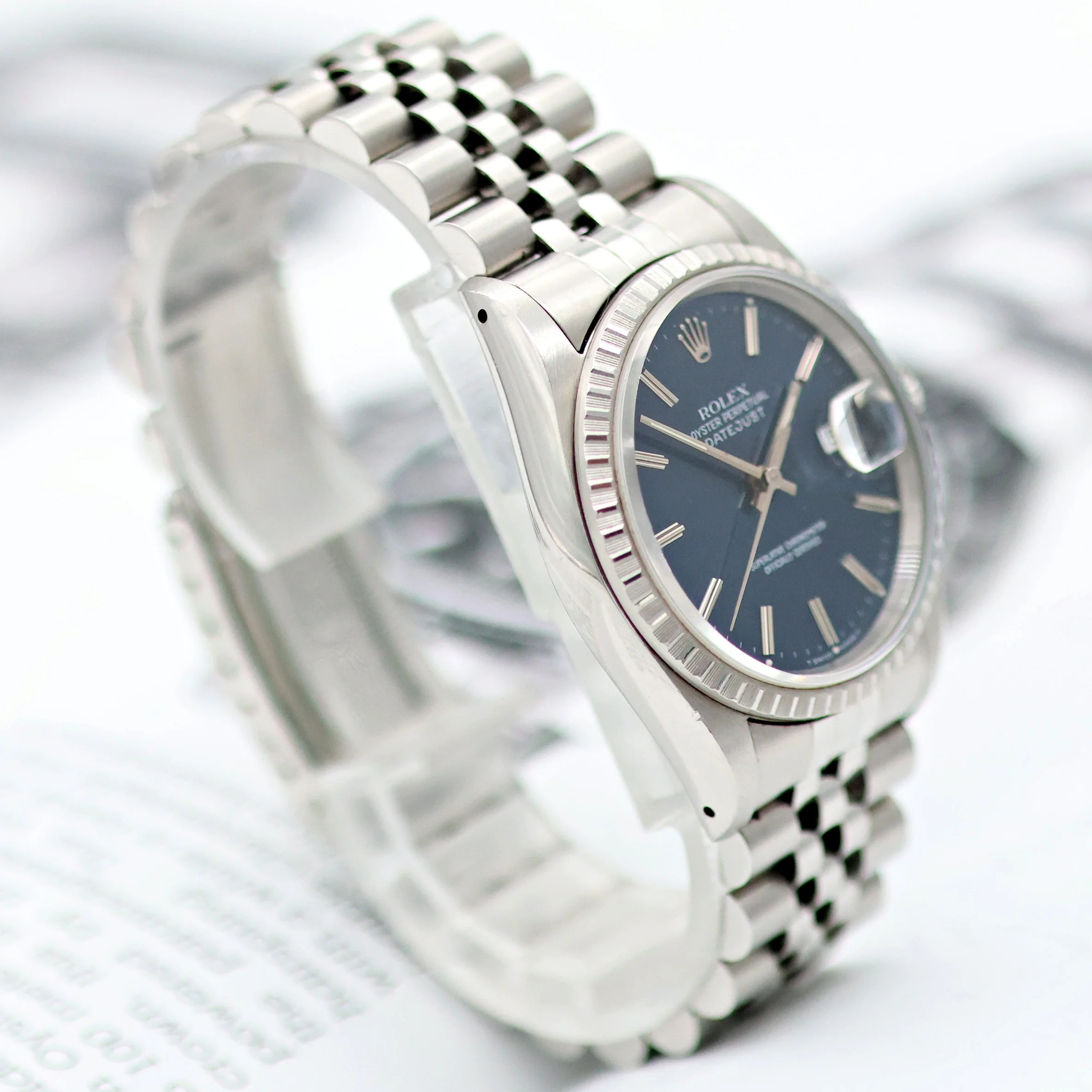 Rolex ref. 16220 Blue Dial Jubilee Bracelet - Full Set - Image 16