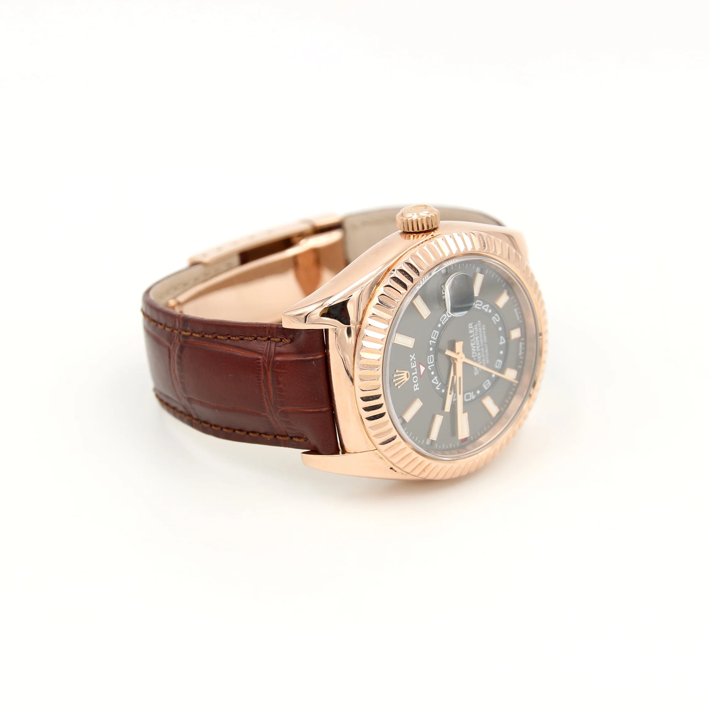 Rolex Sky-Dweller ref. 326135 Rose Gold Leather Strap - Image 5
